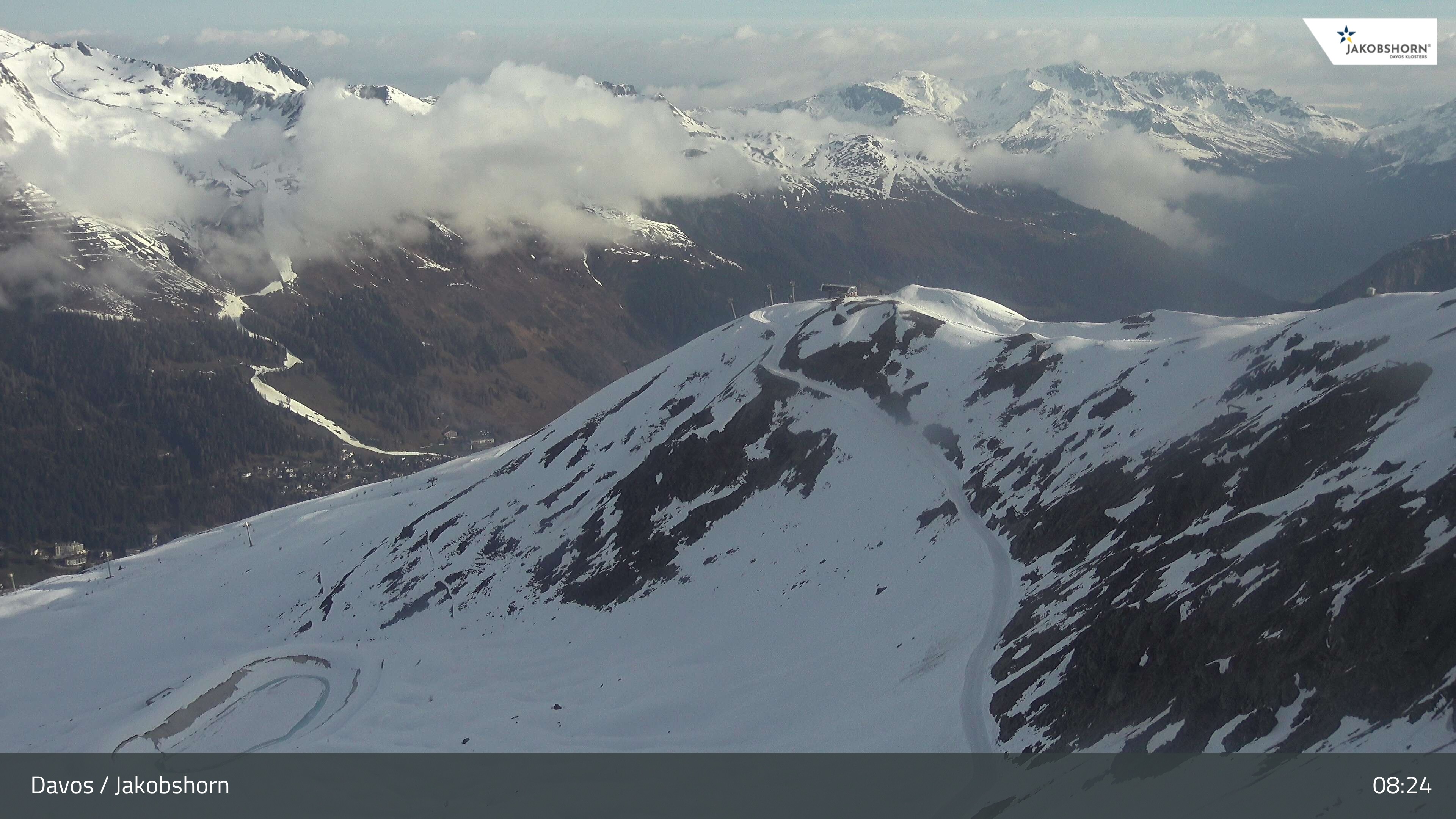 Archiv Foto Webcam Jakobshorn - Blick Richtung Brämabüel