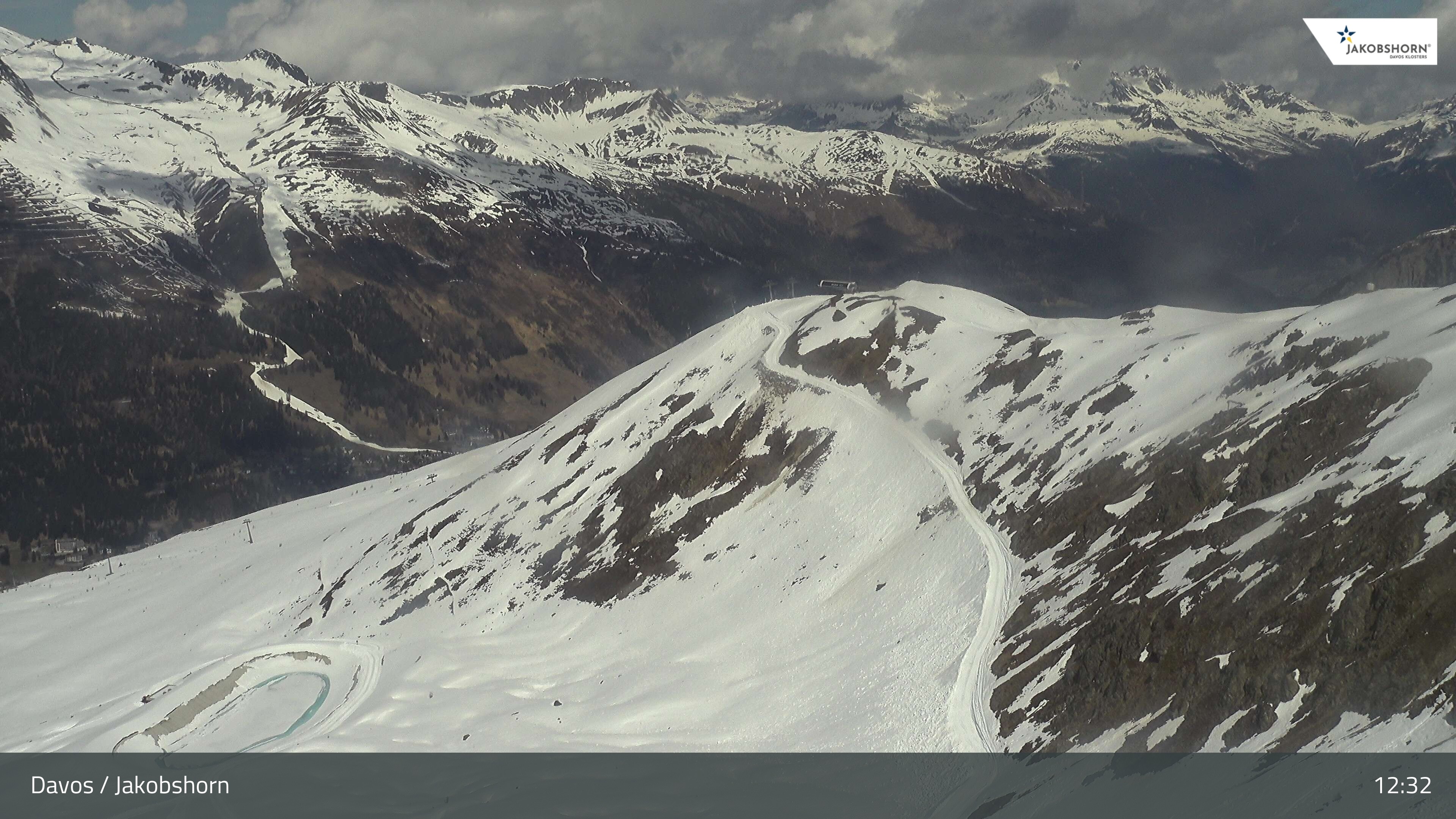 Archiv Foto Webcam Jakobshorn - Blick Richtung Brämabüel