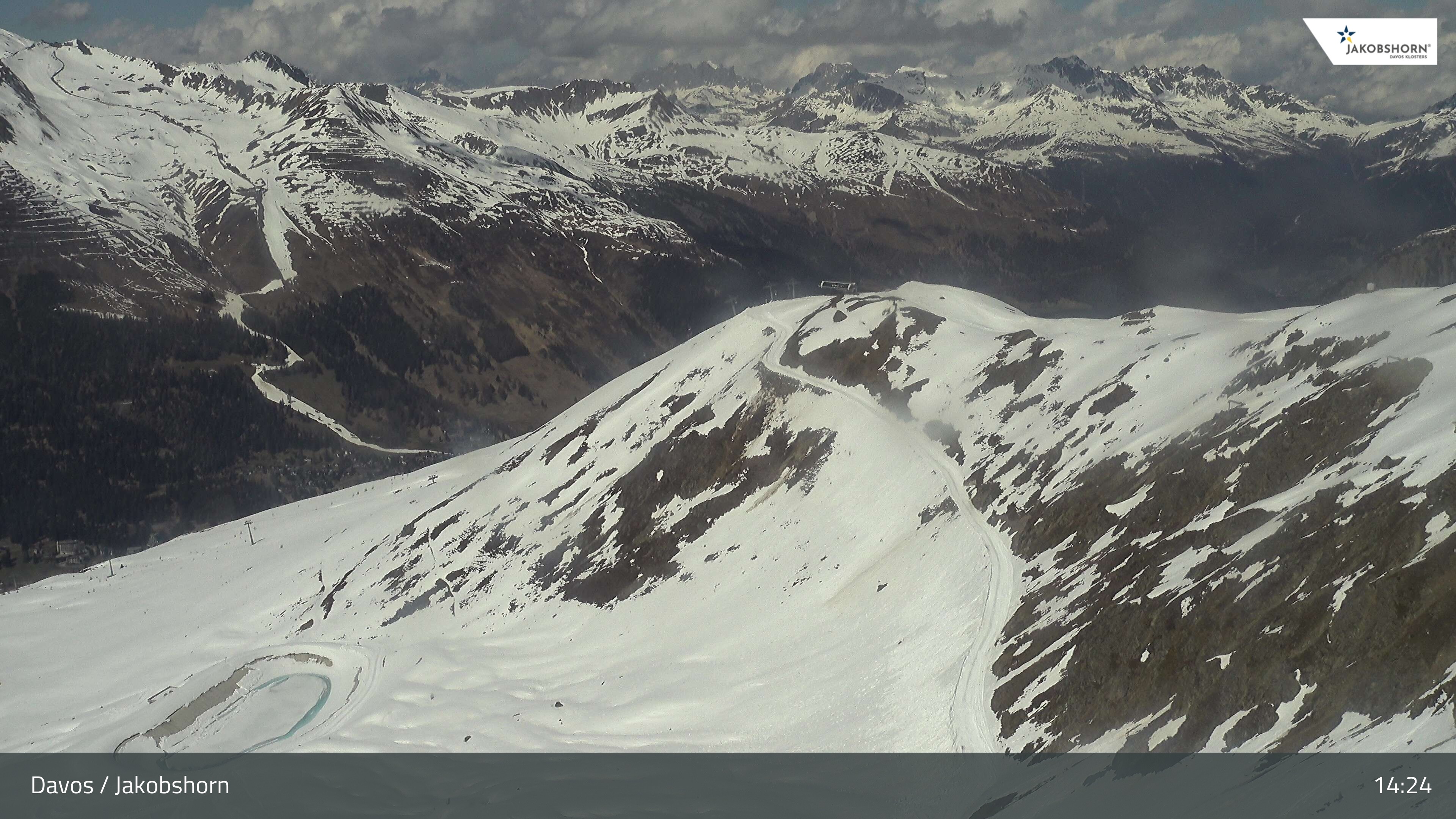 Archiv Foto Webcam Jakobshorn - Blick Richtung Brämabüel