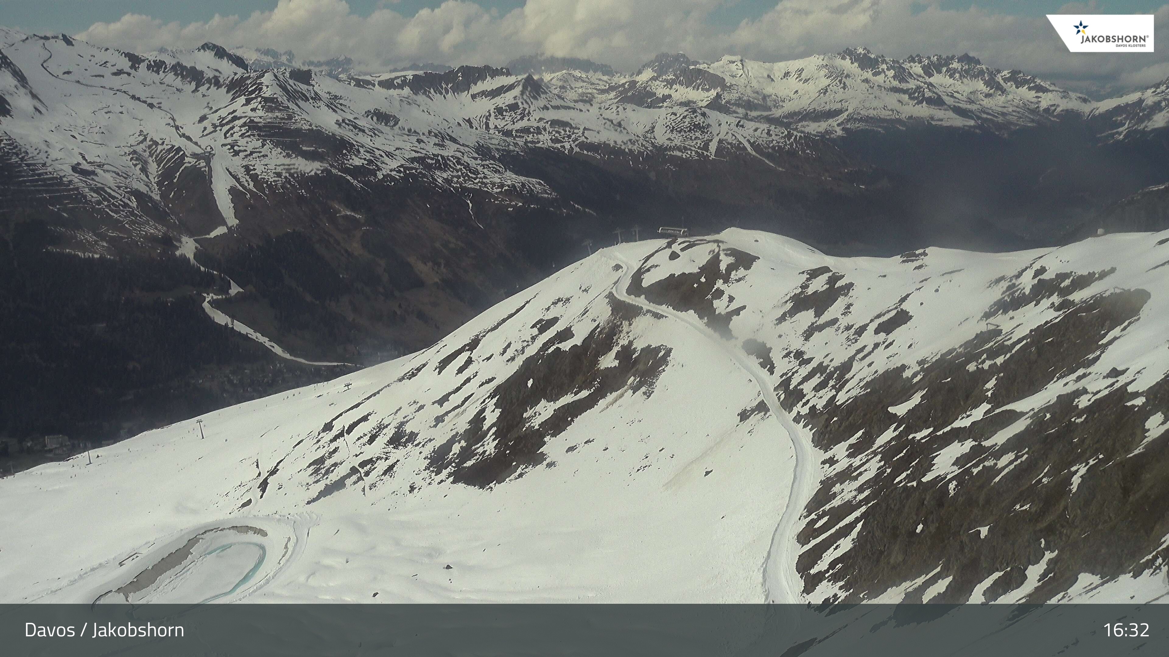 Archiv Foto Webcam Jakobshorn - Blick Richtung Brämabüel