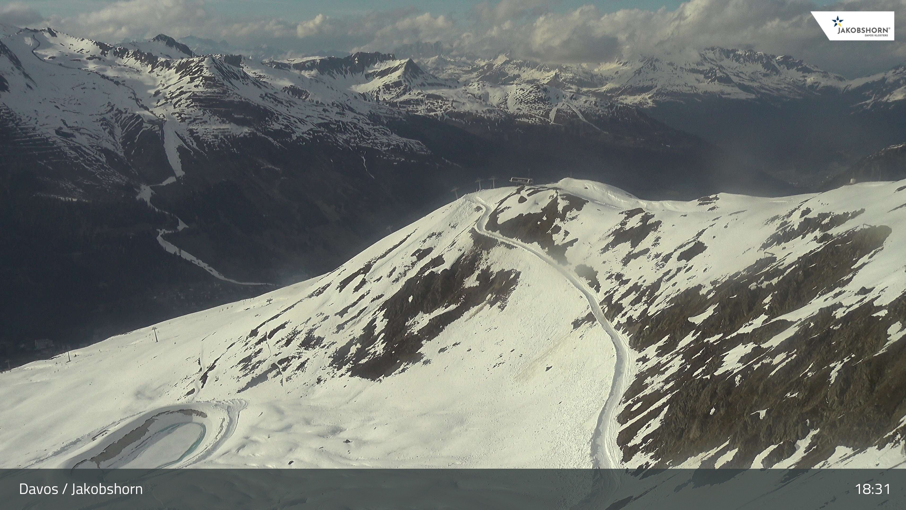 Archived image Webcam Jakobshorn - View to Brämabüel