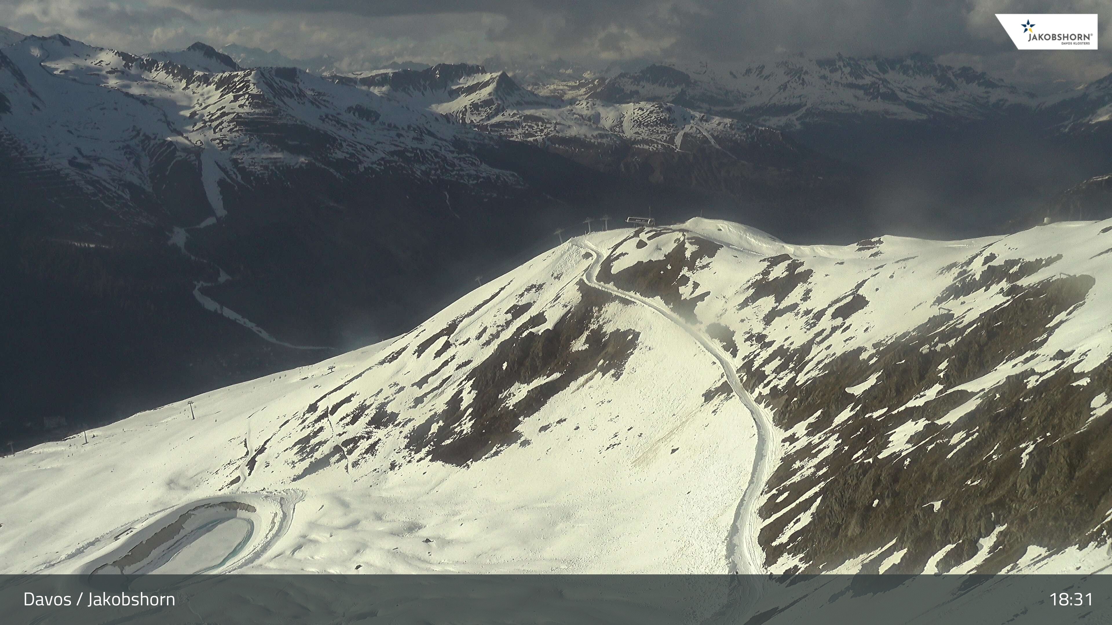 Archived image Webcam Jakobshorn - View to Brämabüel