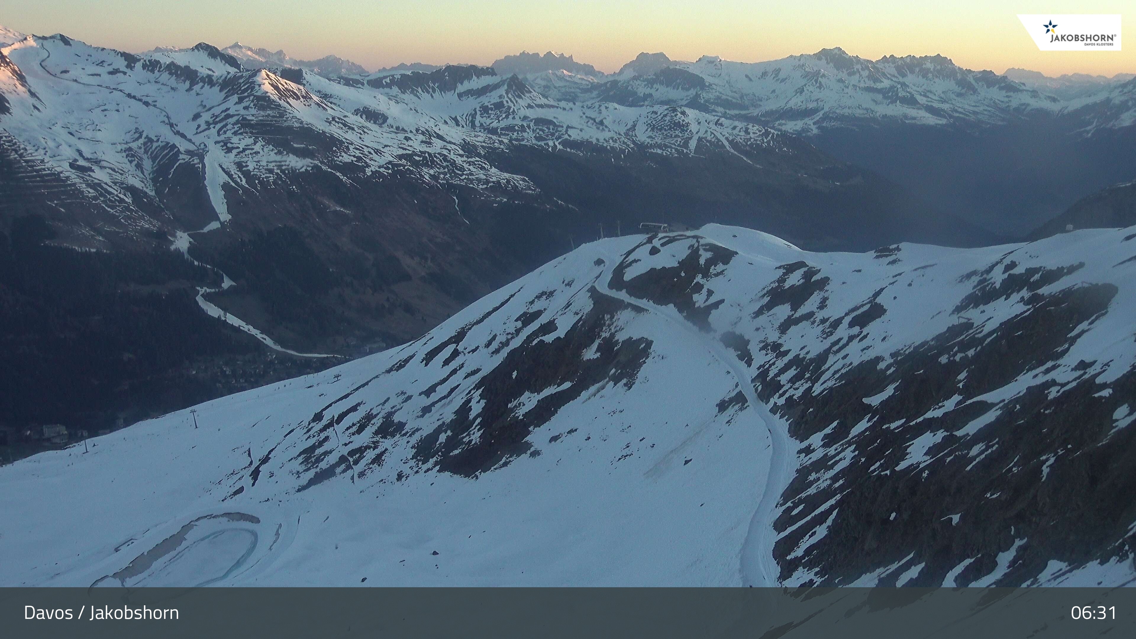 Archiv Foto Webcam Jakobshorn - Blick Richtung Brämabüel