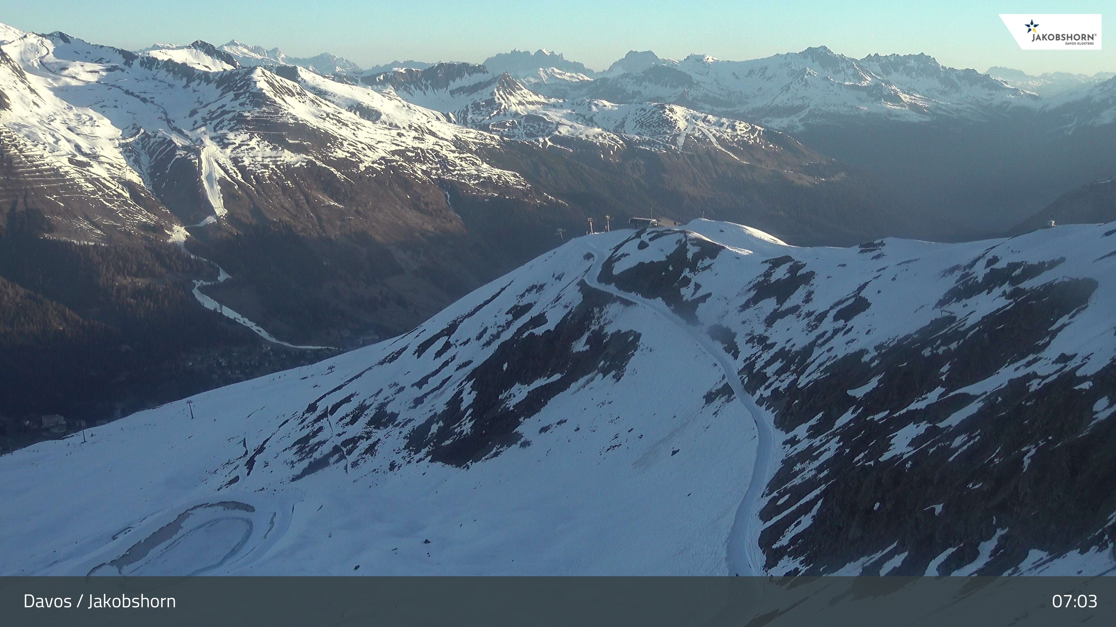Archiv Foto Webcam Jakobshorn - Blick Richtung Brämabüel