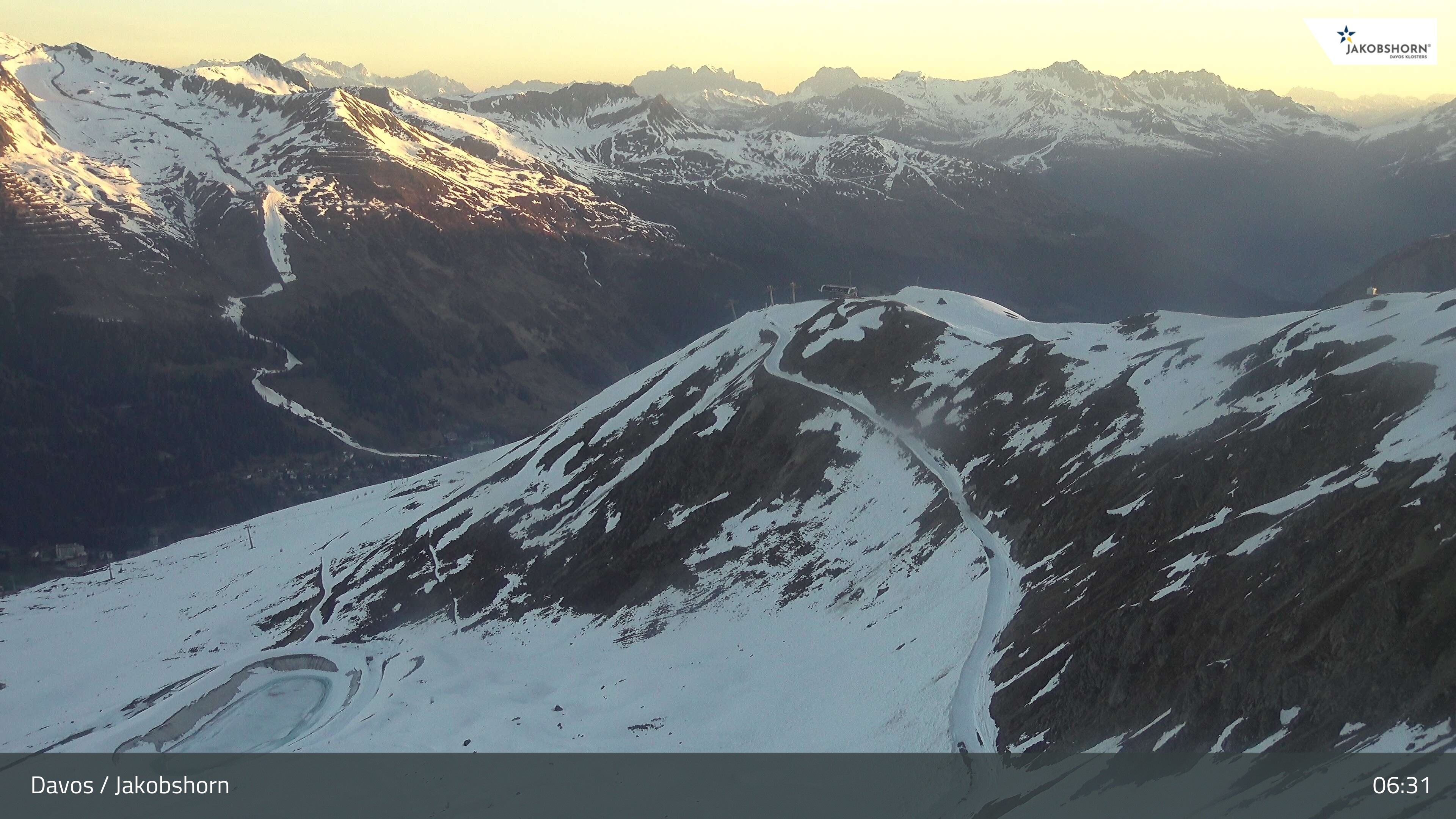 Archiv Foto Webcam Jakobshorn - Blick Richtung Brämabüel