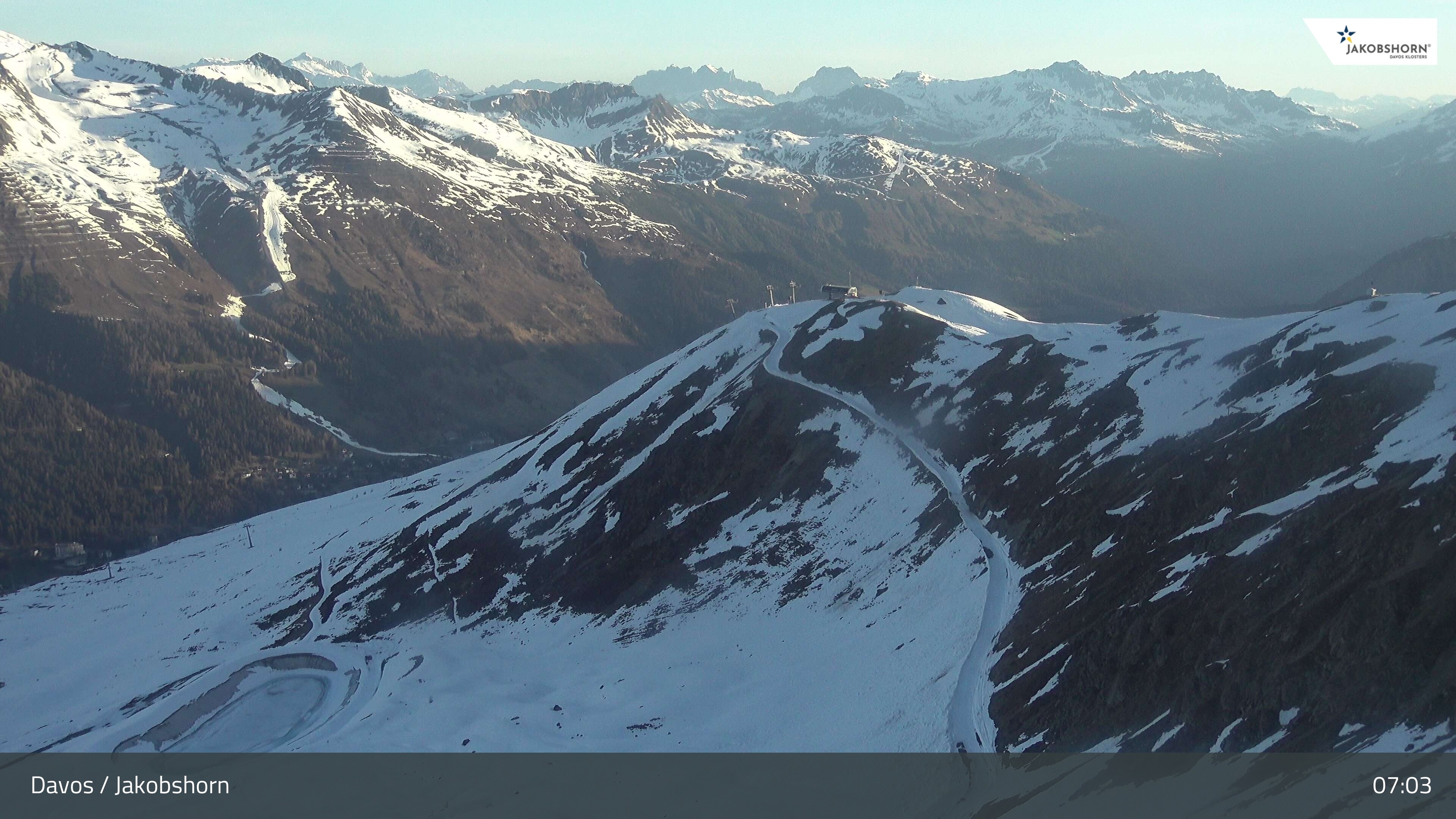 Archiv Foto Webcam Jakobshorn - Blick Richtung Brämabüel