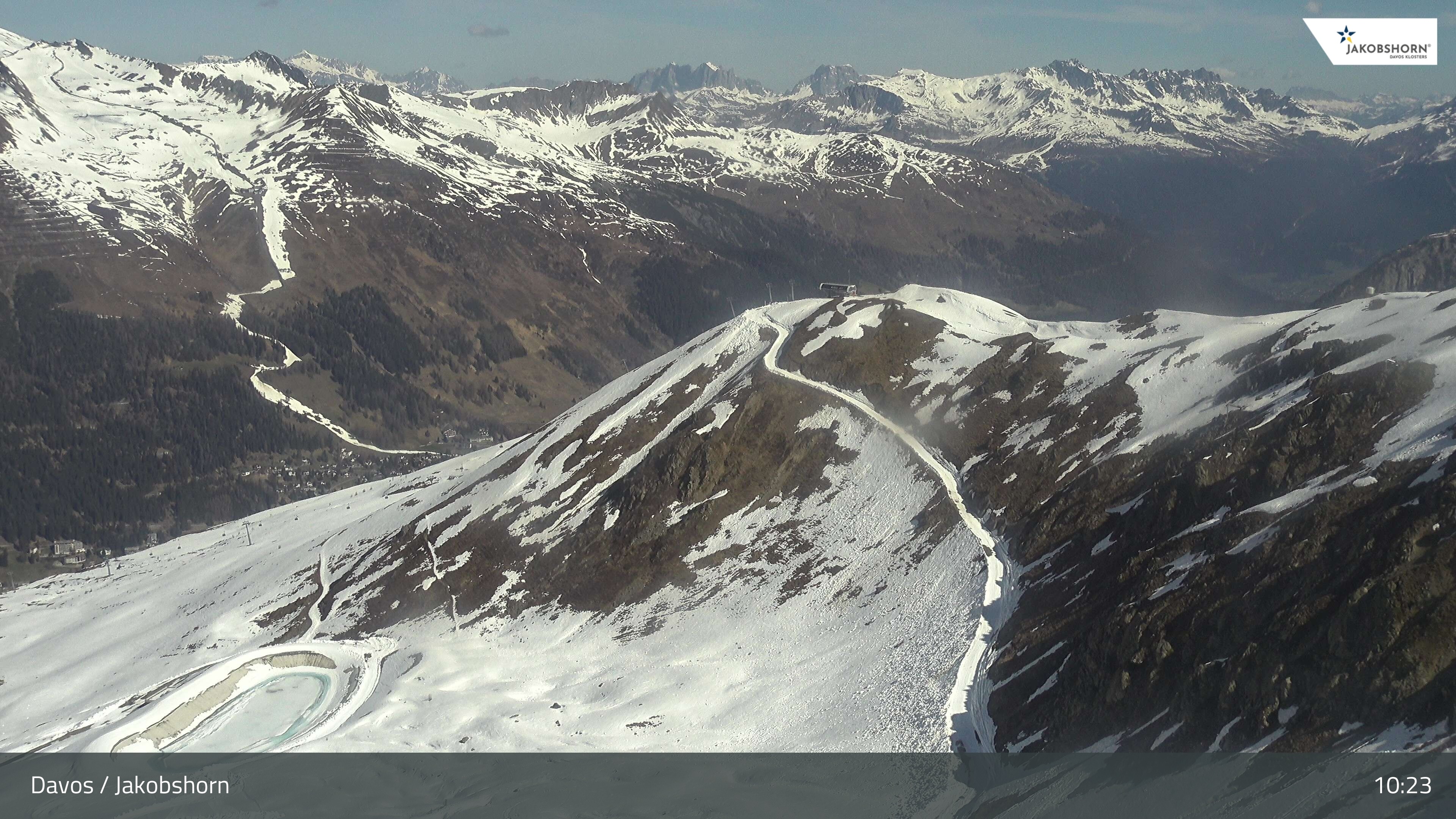 Archiv Foto Webcam Jakobshorn - Blick Richtung Brämabüel
