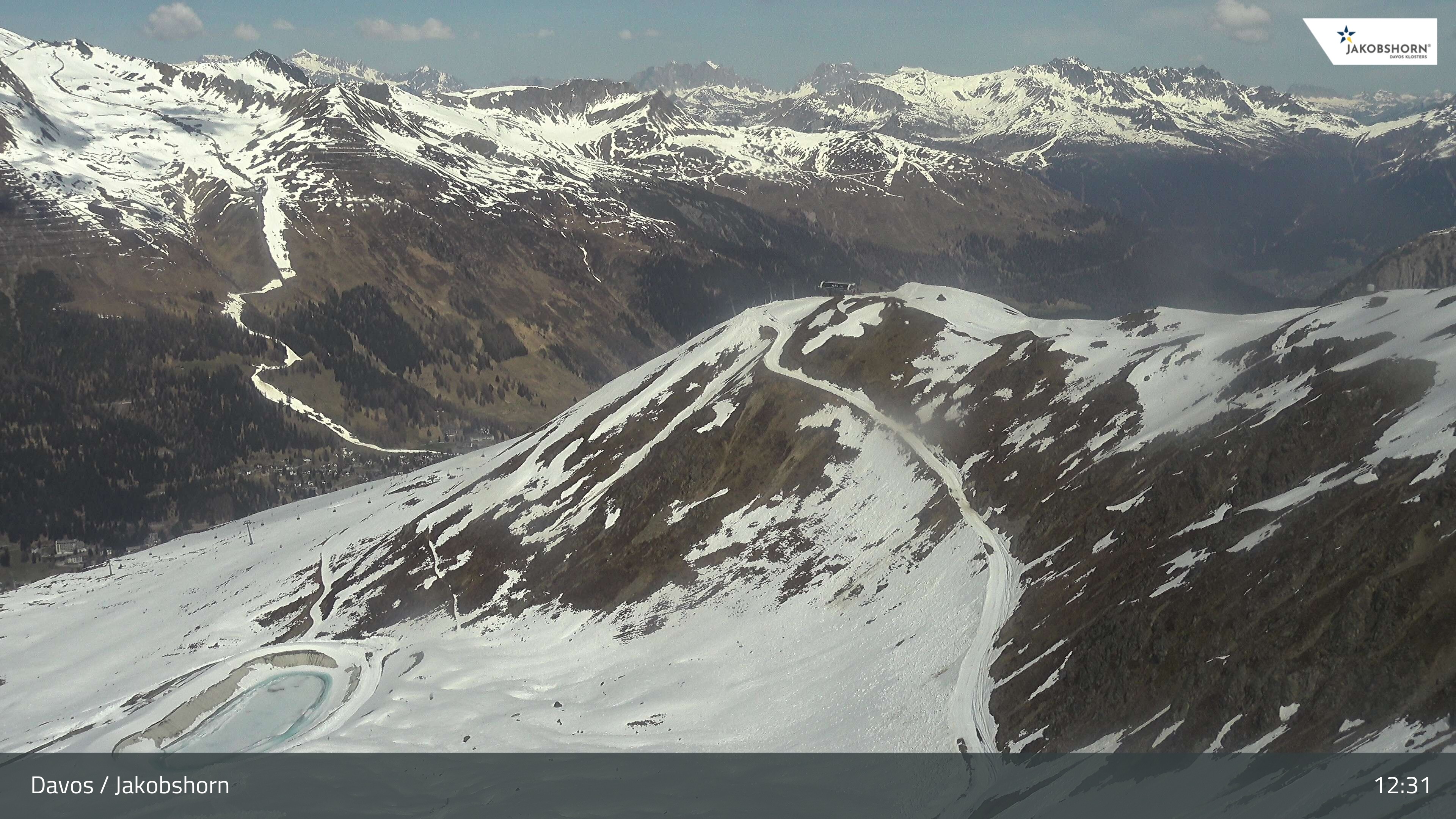 Archiv Foto Webcam Jakobshorn - Blick Richtung Brämabüel