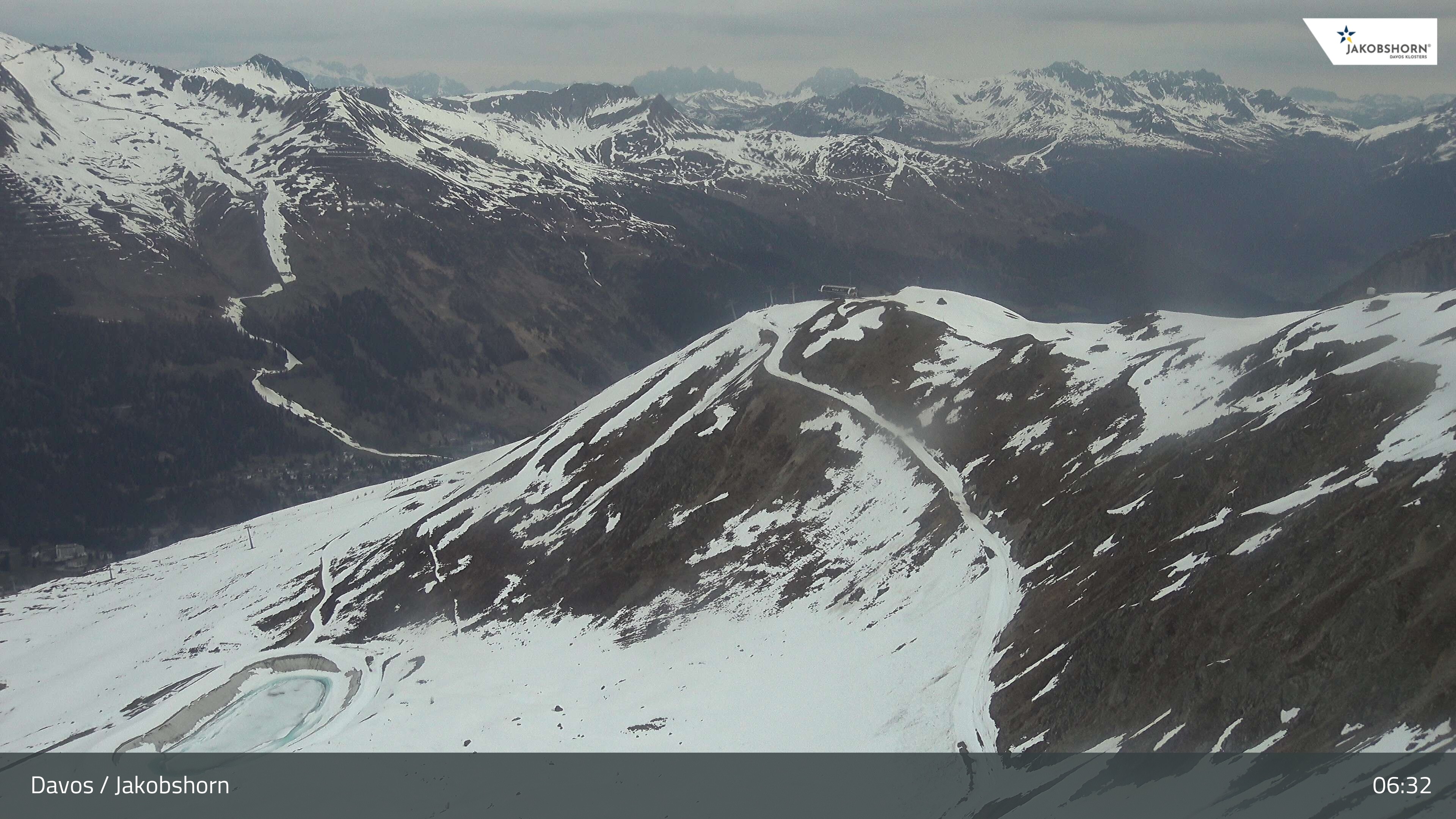 Archiv Foto Webcam Jakobshorn - Blick Richtung Brämabüel
