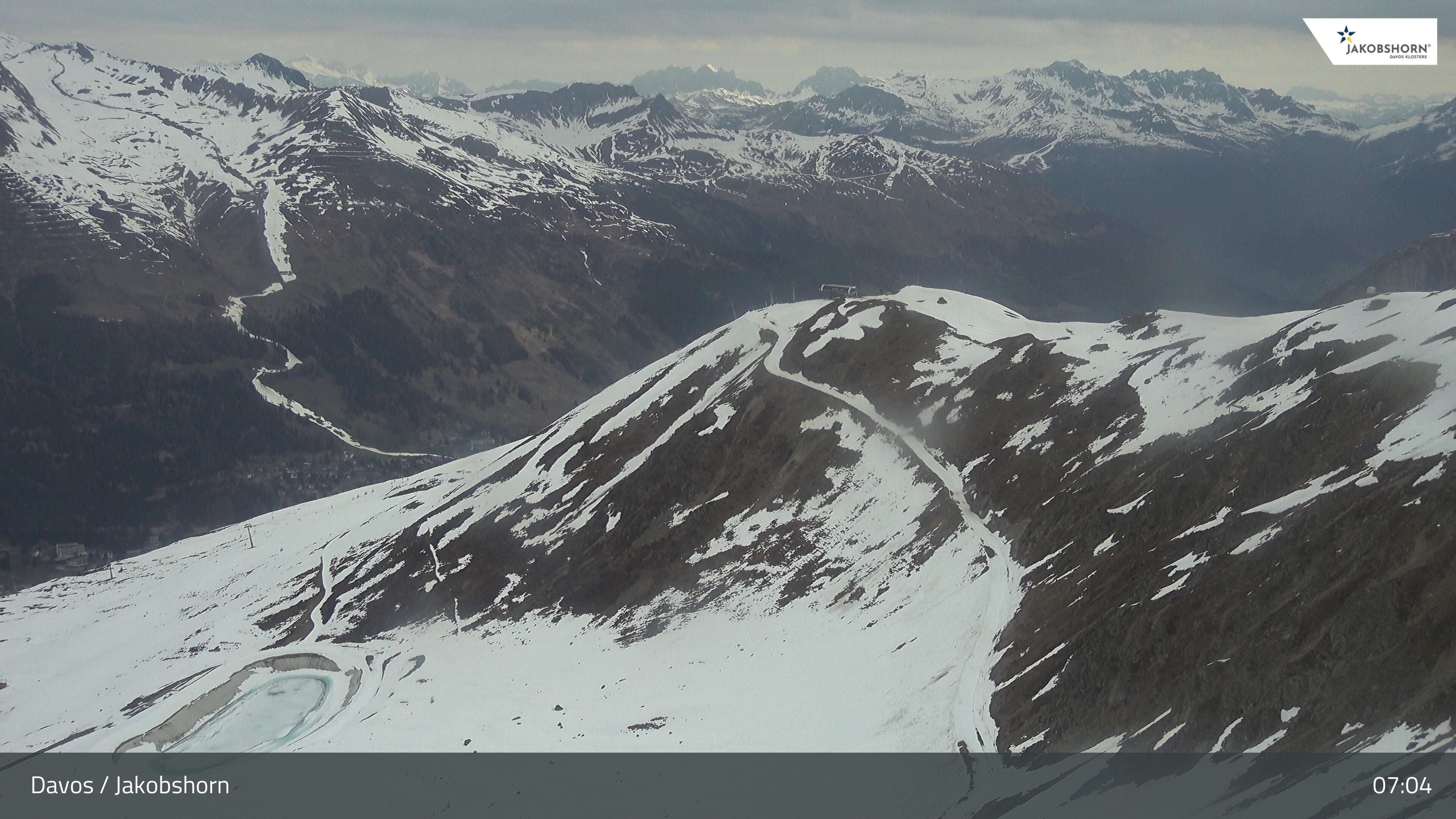 Archiv Foto Webcam Jakobshorn - Blick Richtung Brämabüel
