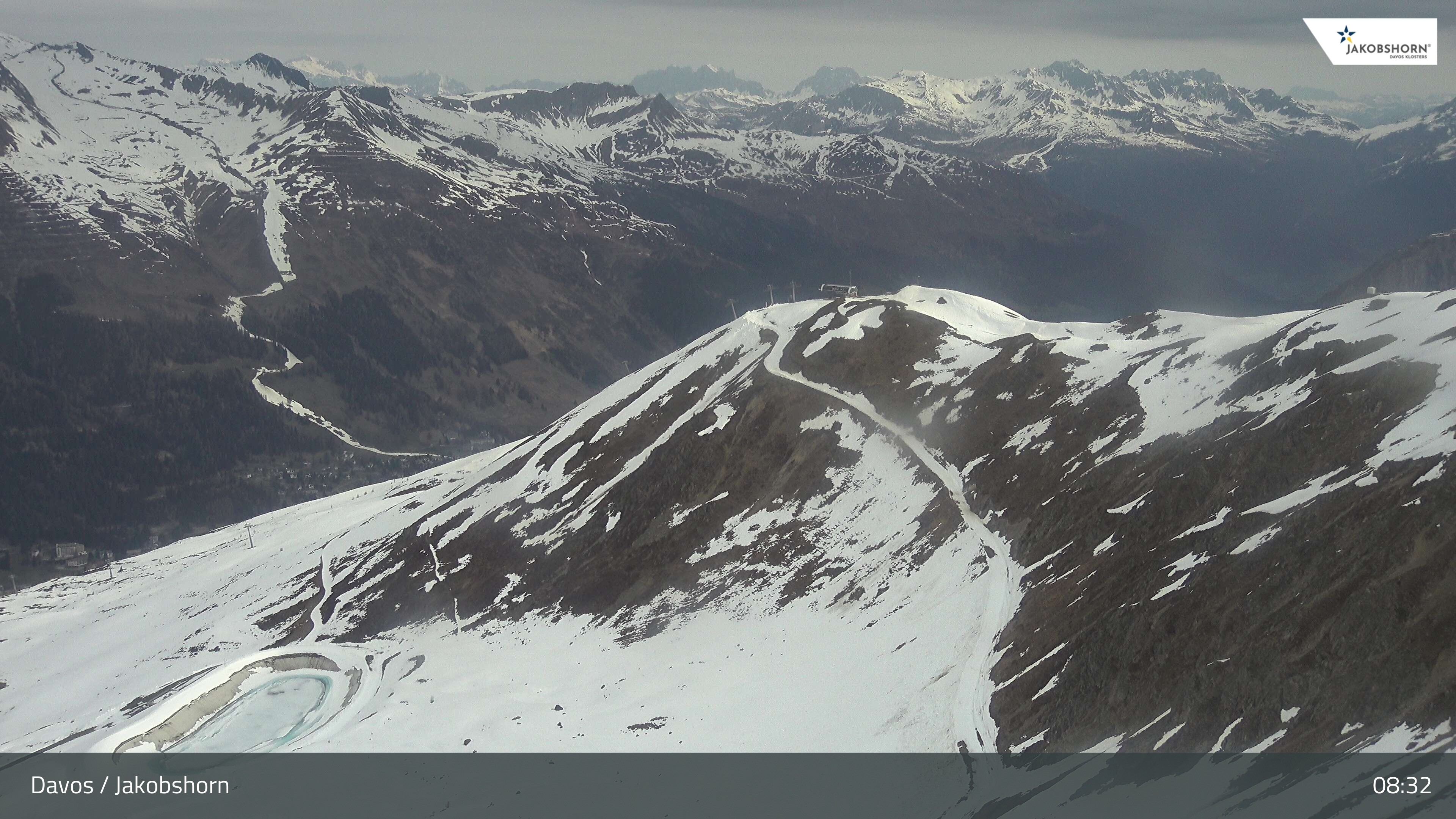 Archiv Foto Webcam Jakobshorn - Blick Richtung Brämabüel
