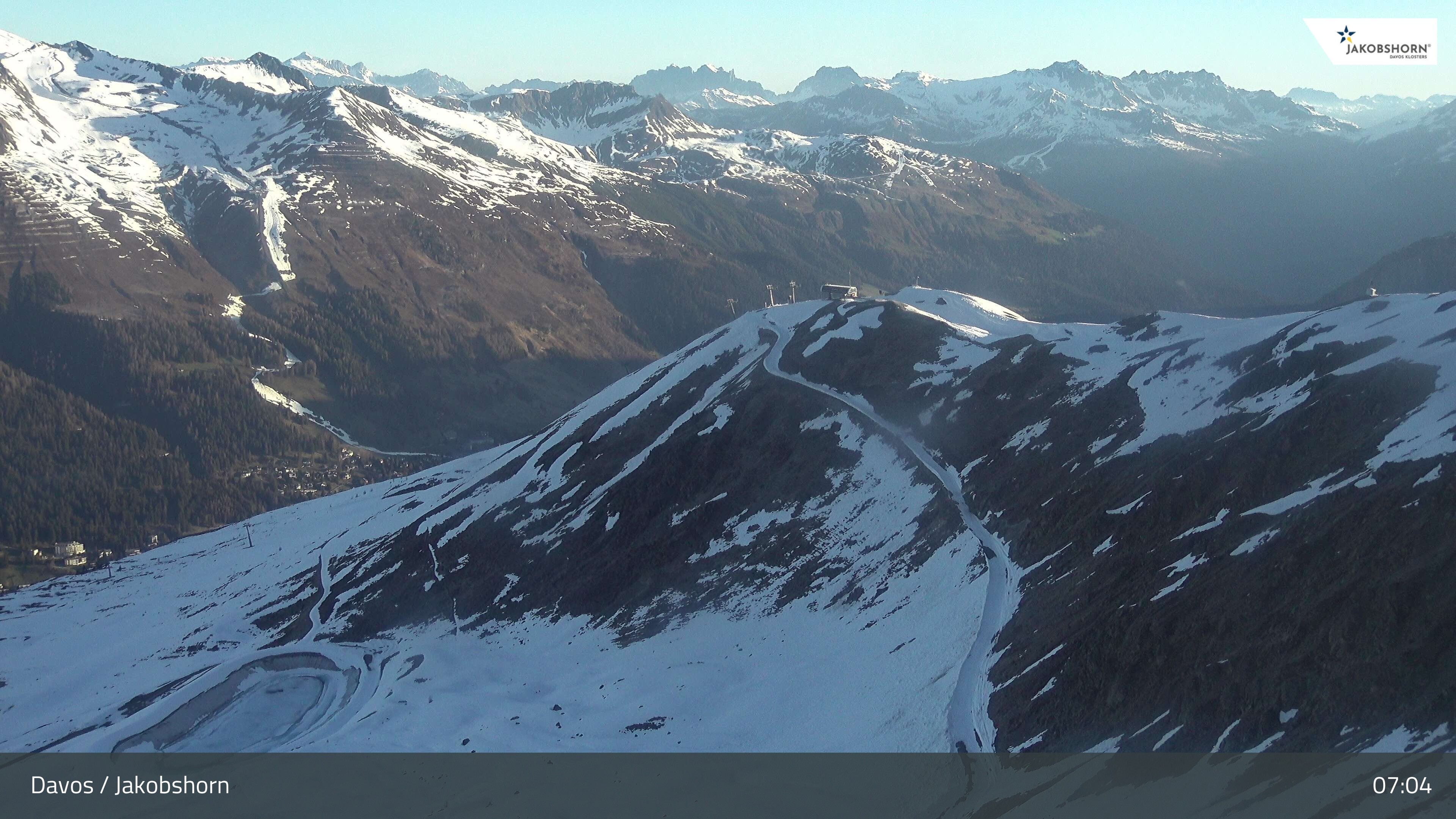 Archiv Foto Webcam Jakobshorn - Blick Richtung Brämabüel