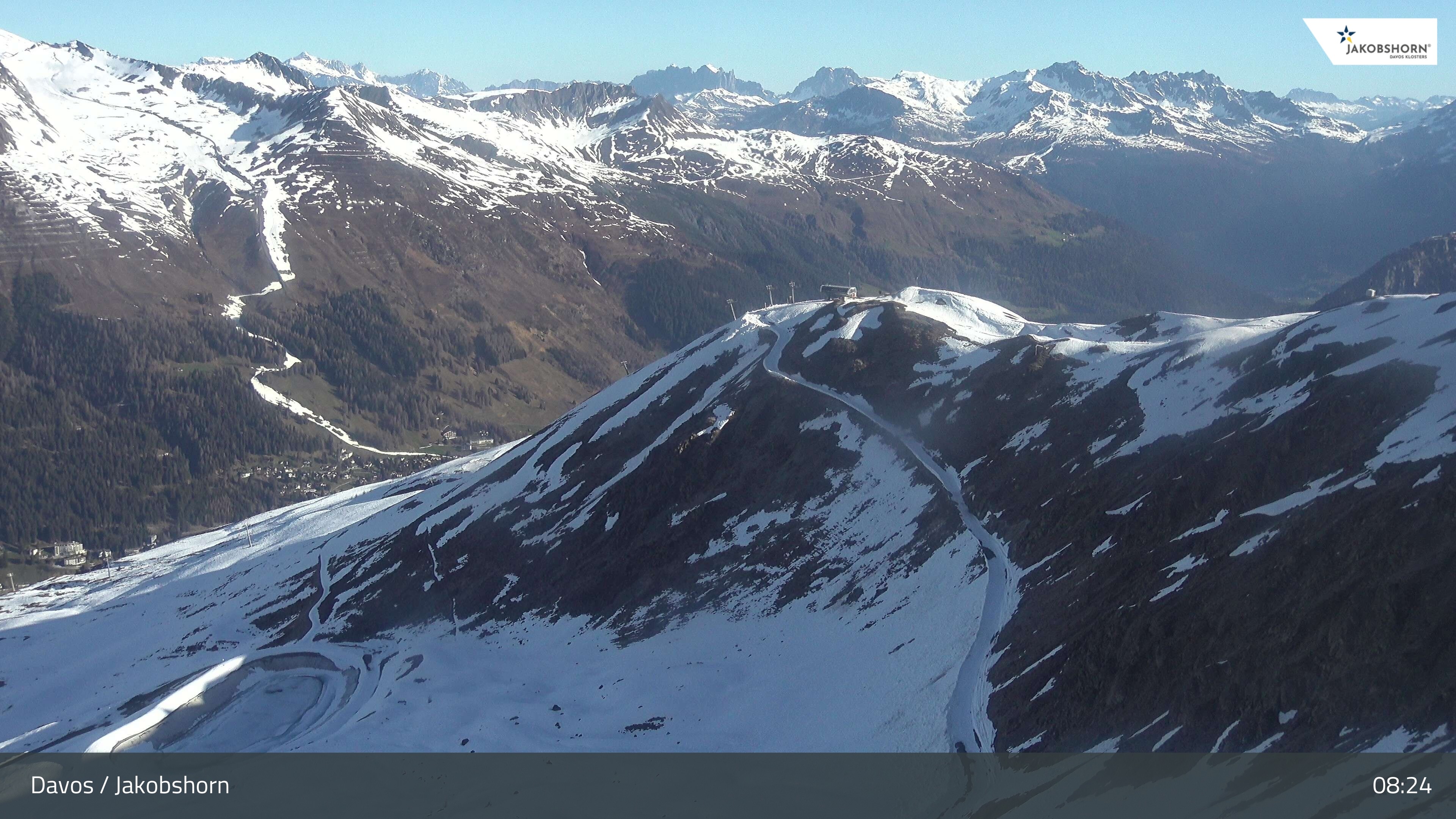 Archiv Foto Webcam Jakobshorn - Blick Richtung Brämabüel