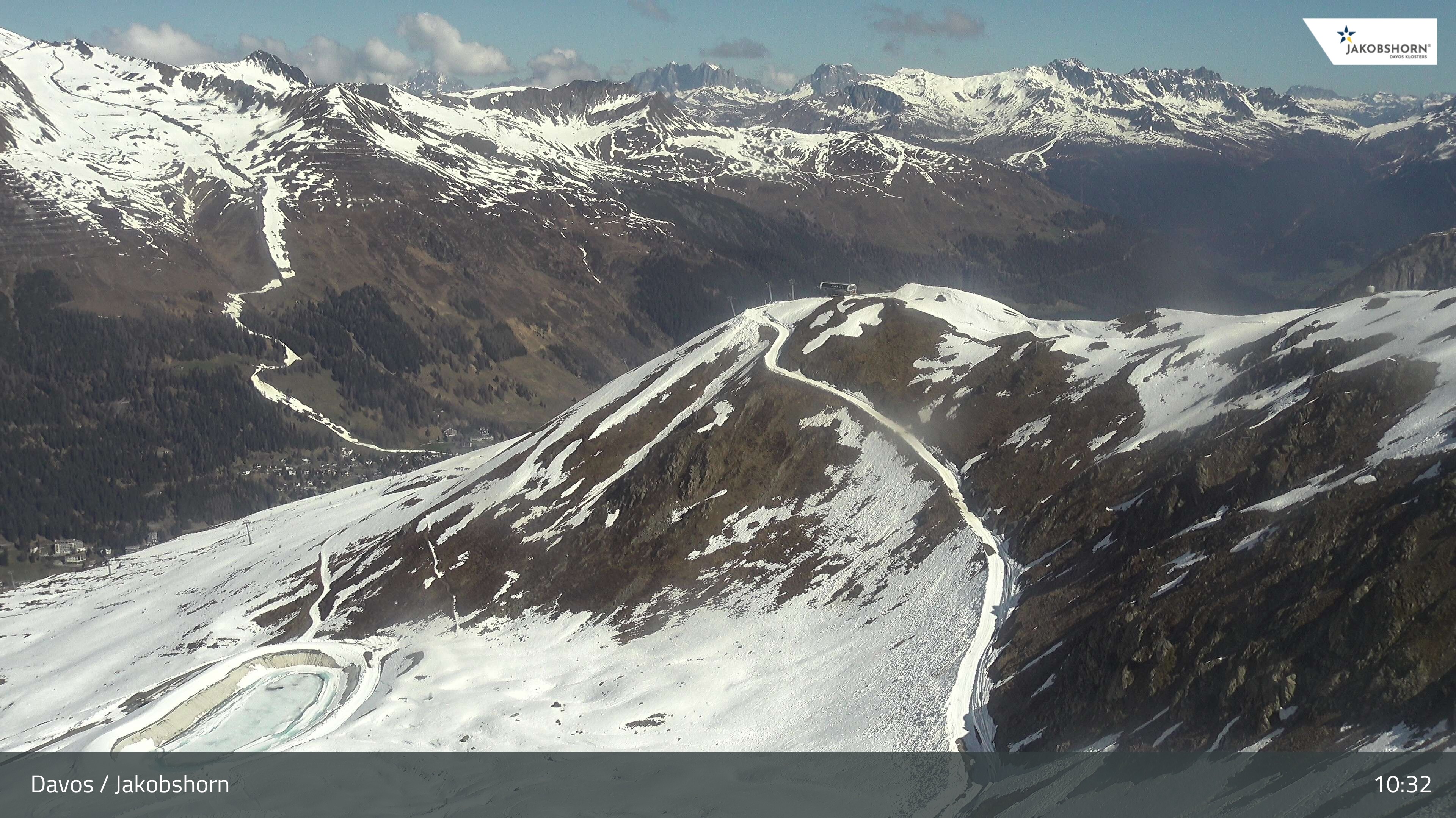 Archiv Foto Webcam Jakobshorn - Blick Richtung Brämabüel