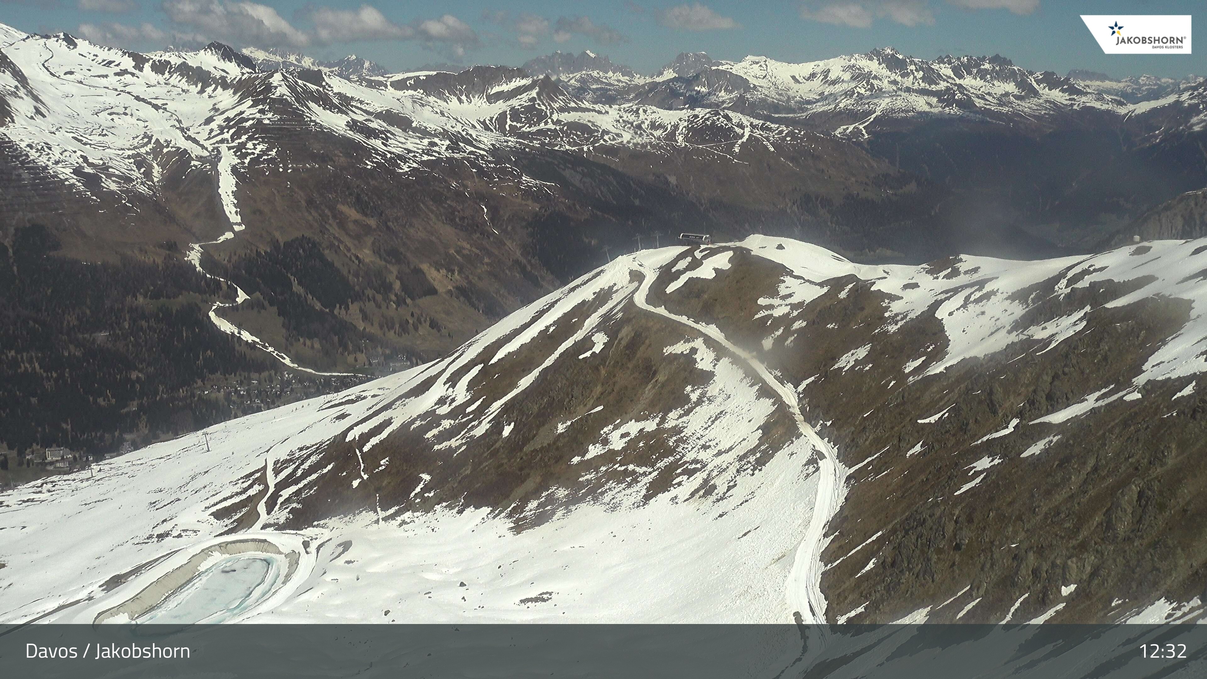 Archiv Foto Webcam Jakobshorn - Blick Richtung Brämabüel