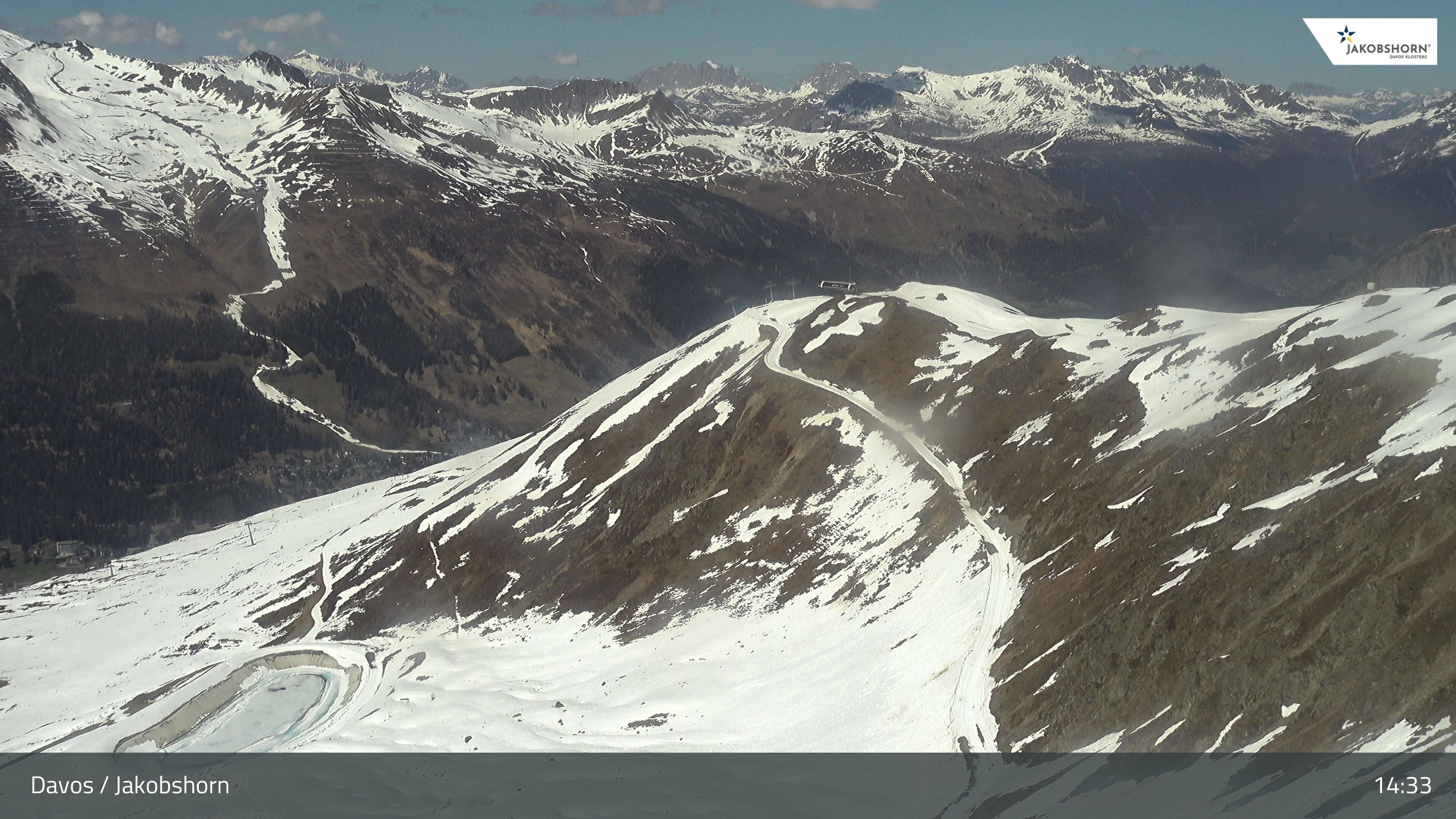 Archiv Foto Webcam Jakobshorn - Blick Richtung Brämabüel