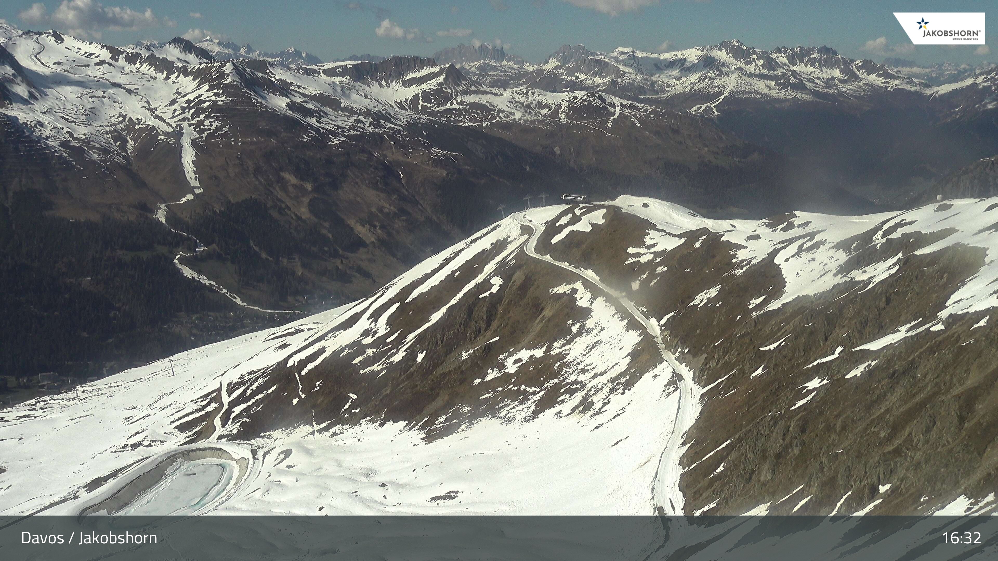 Archiv Foto Webcam Jakobshorn - Blick Richtung Brämabüel