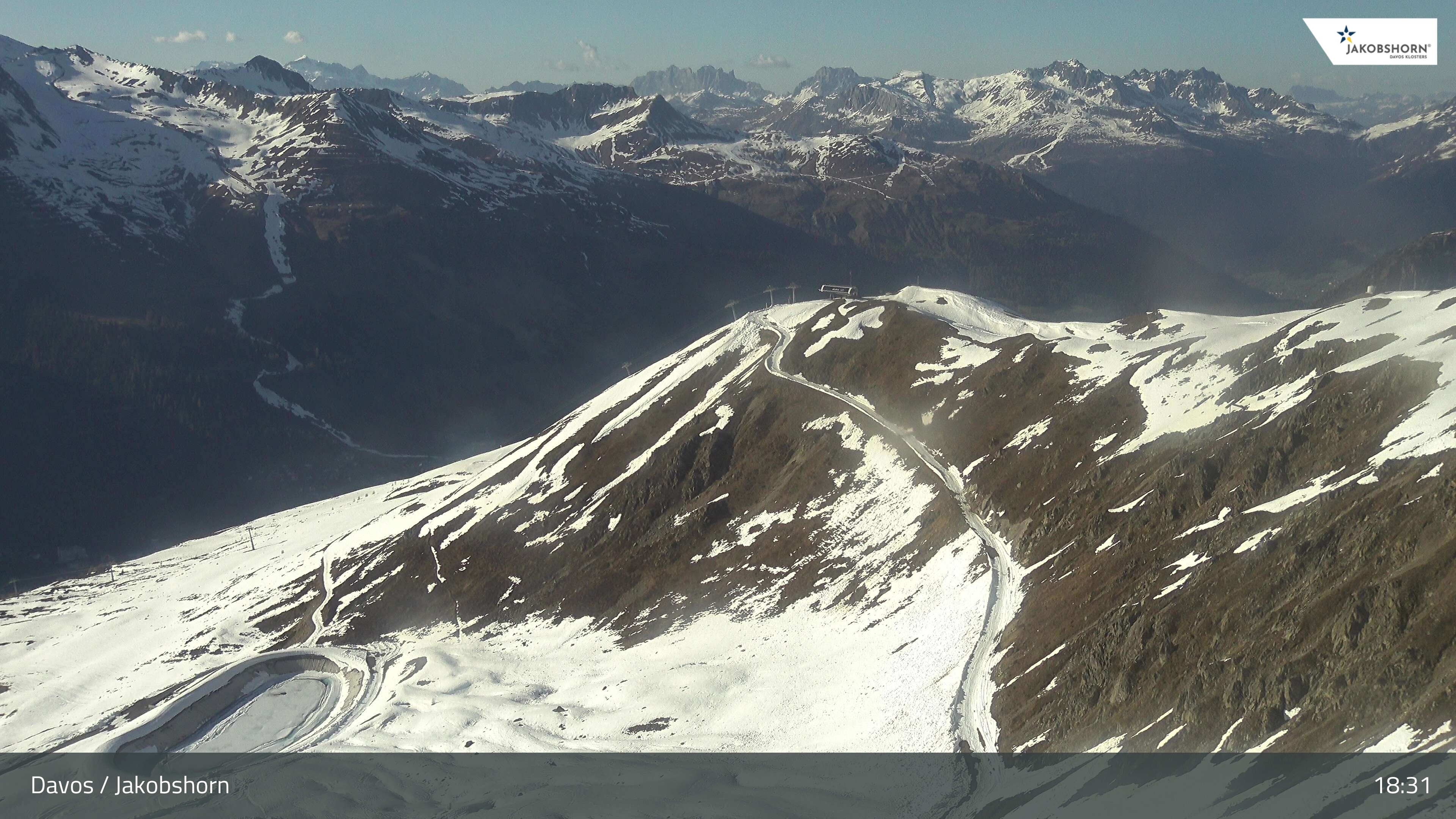 Archiv Foto Webcam Jakobshorn - Blick Richtung Brämabüel