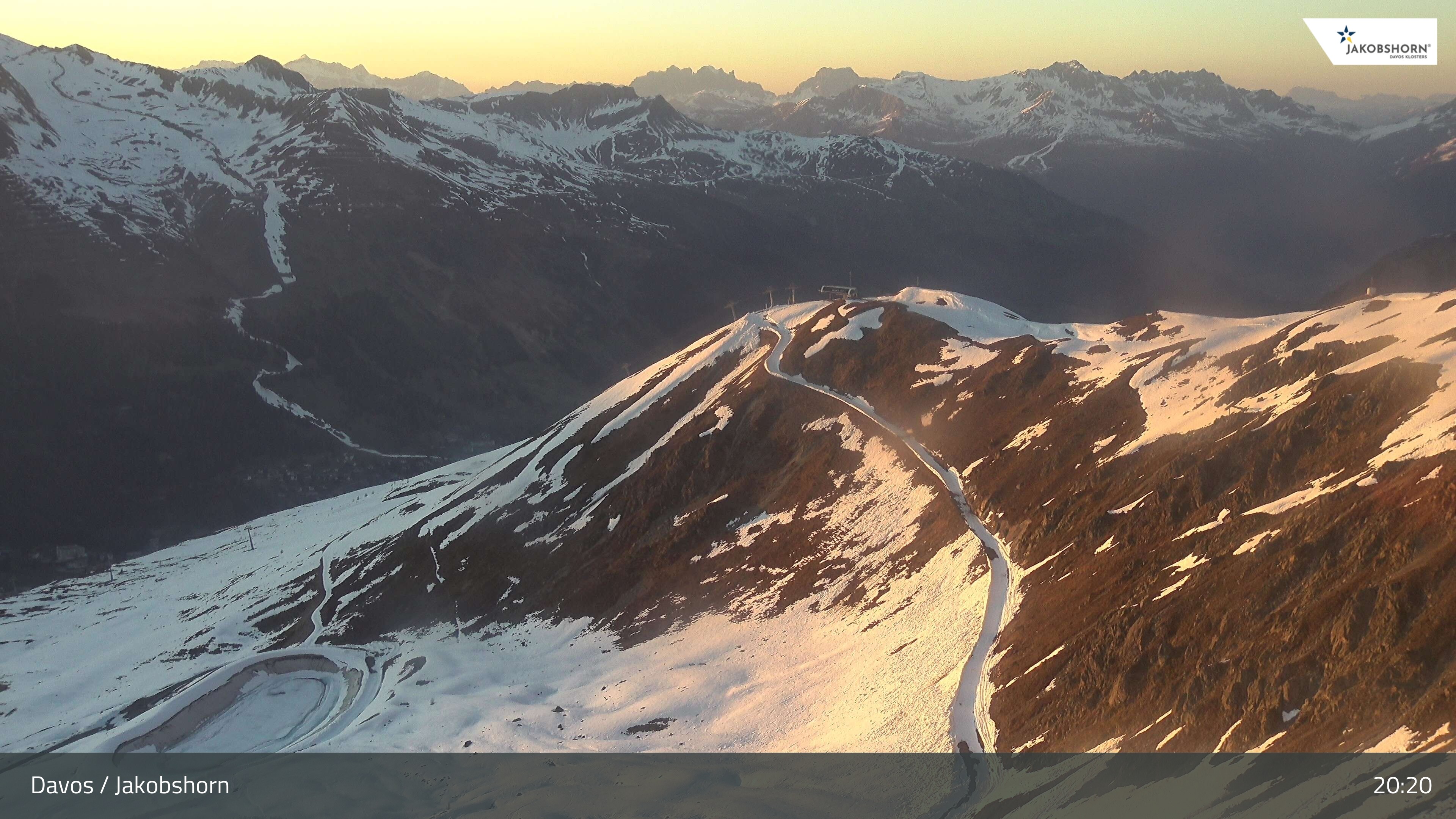 Archiv Foto Webcam Jakobshorn - Blick Richtung Brämabüel