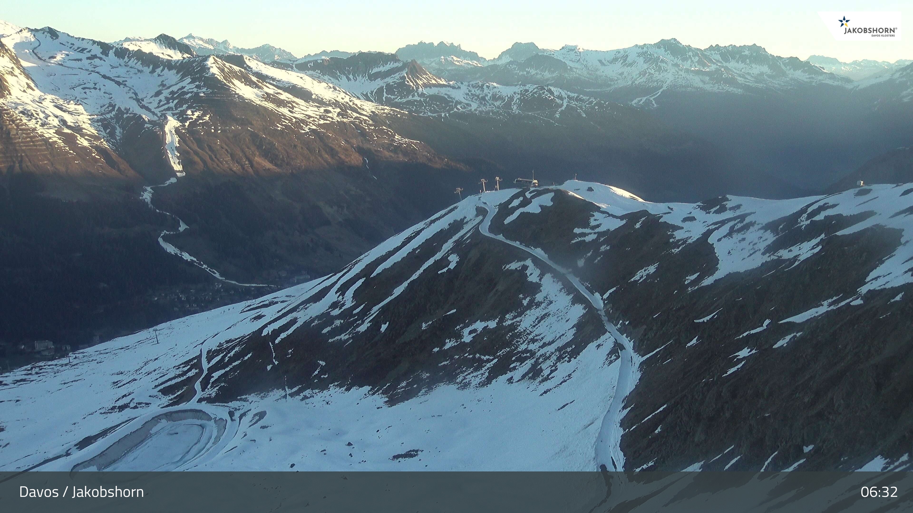 Archiv Foto Webcam Jakobshorn - Blick Richtung Brämabüel