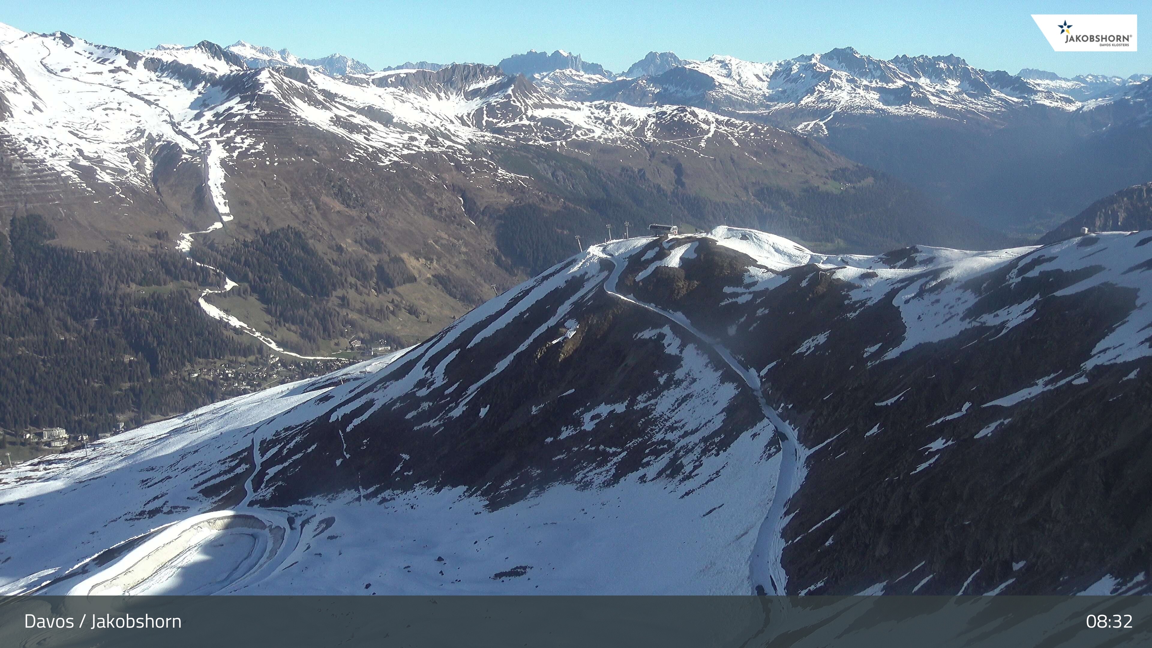 Archiv Foto Webcam Jakobshorn - Blick Richtung Brämabüel