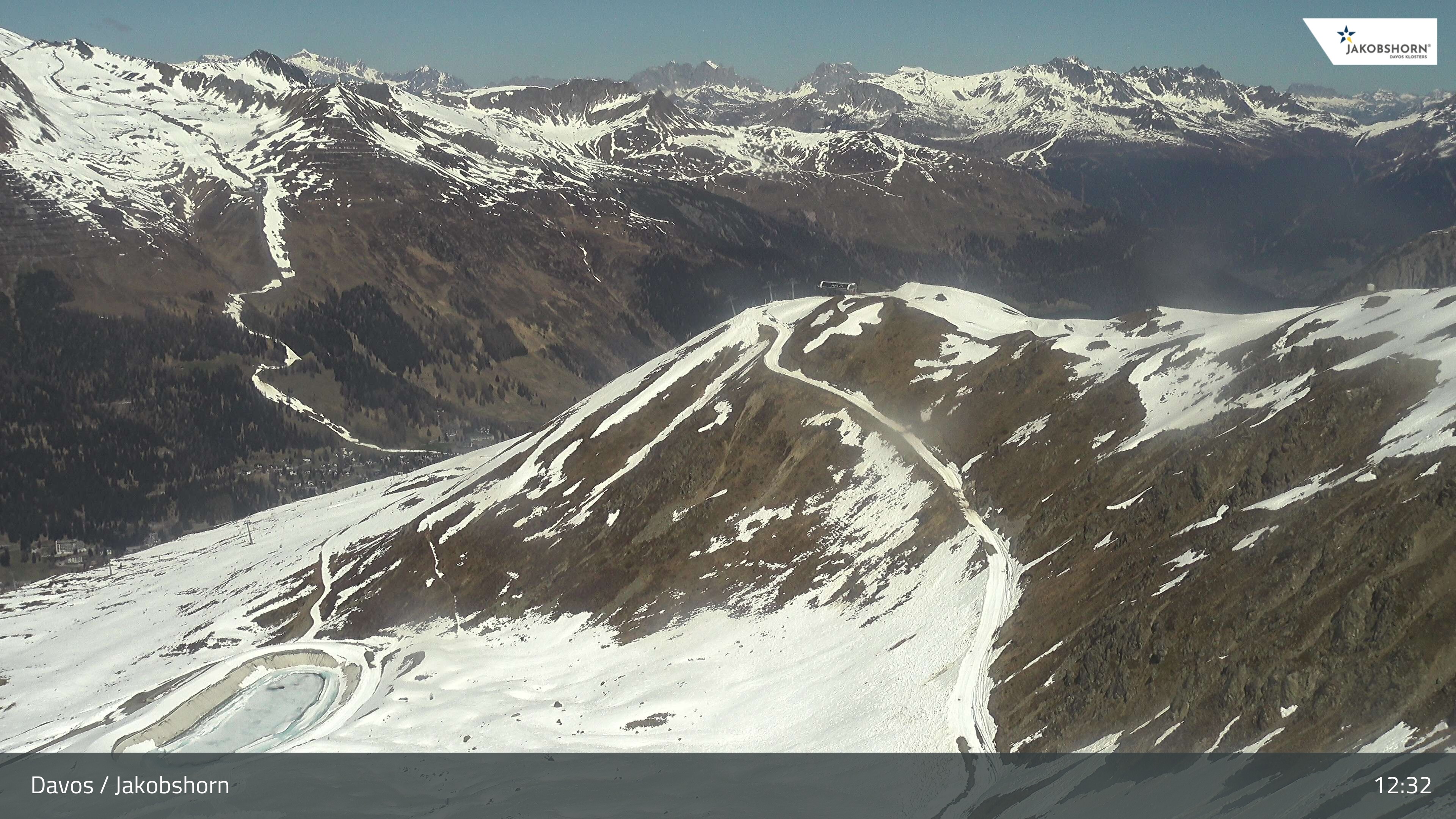 Archiv Foto Webcam Jakobshorn - Blick Richtung Brämabüel