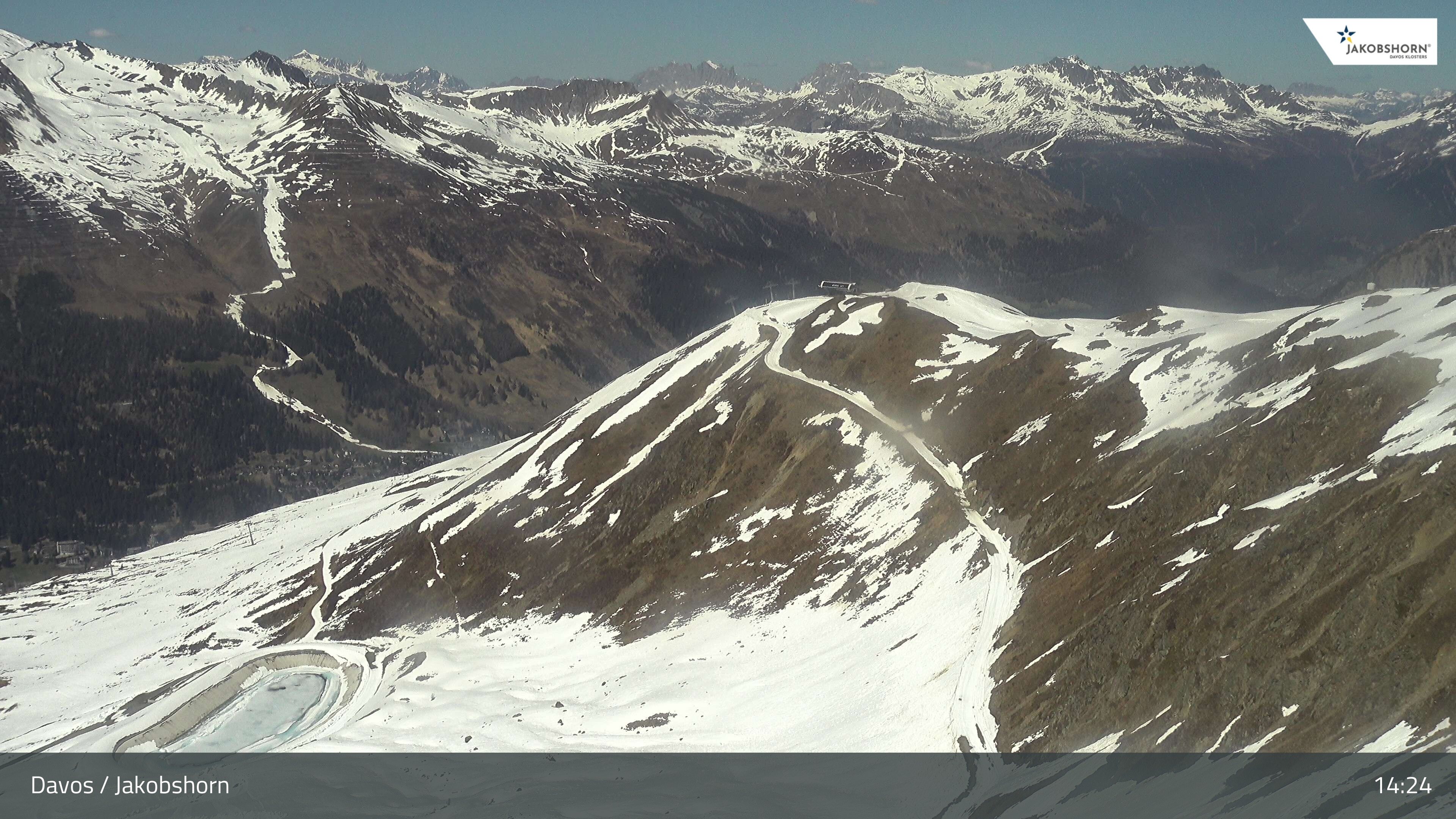 Archiv Foto Webcam Jakobshorn - Blick Richtung Brämabüel