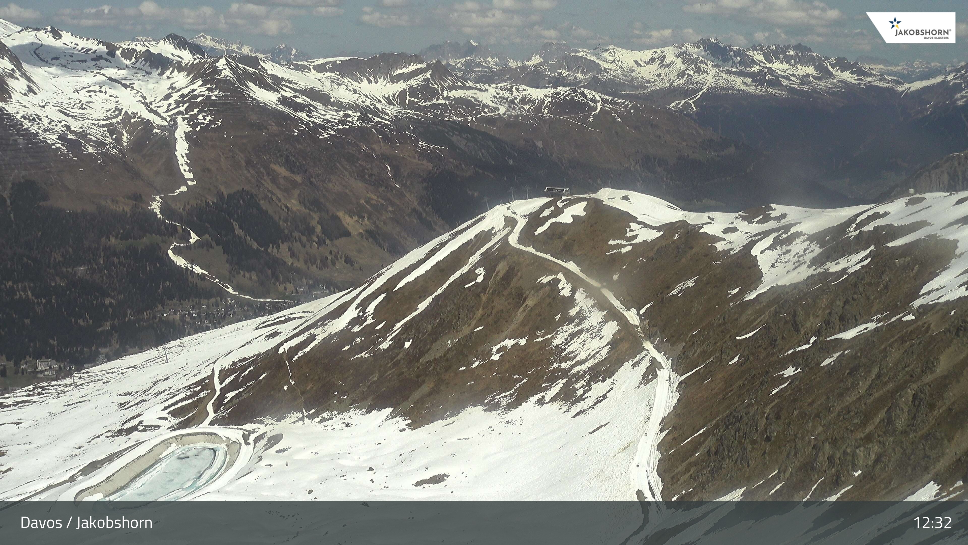 Archiv Foto Webcam Jakobshorn - Blick Richtung Brämabüel