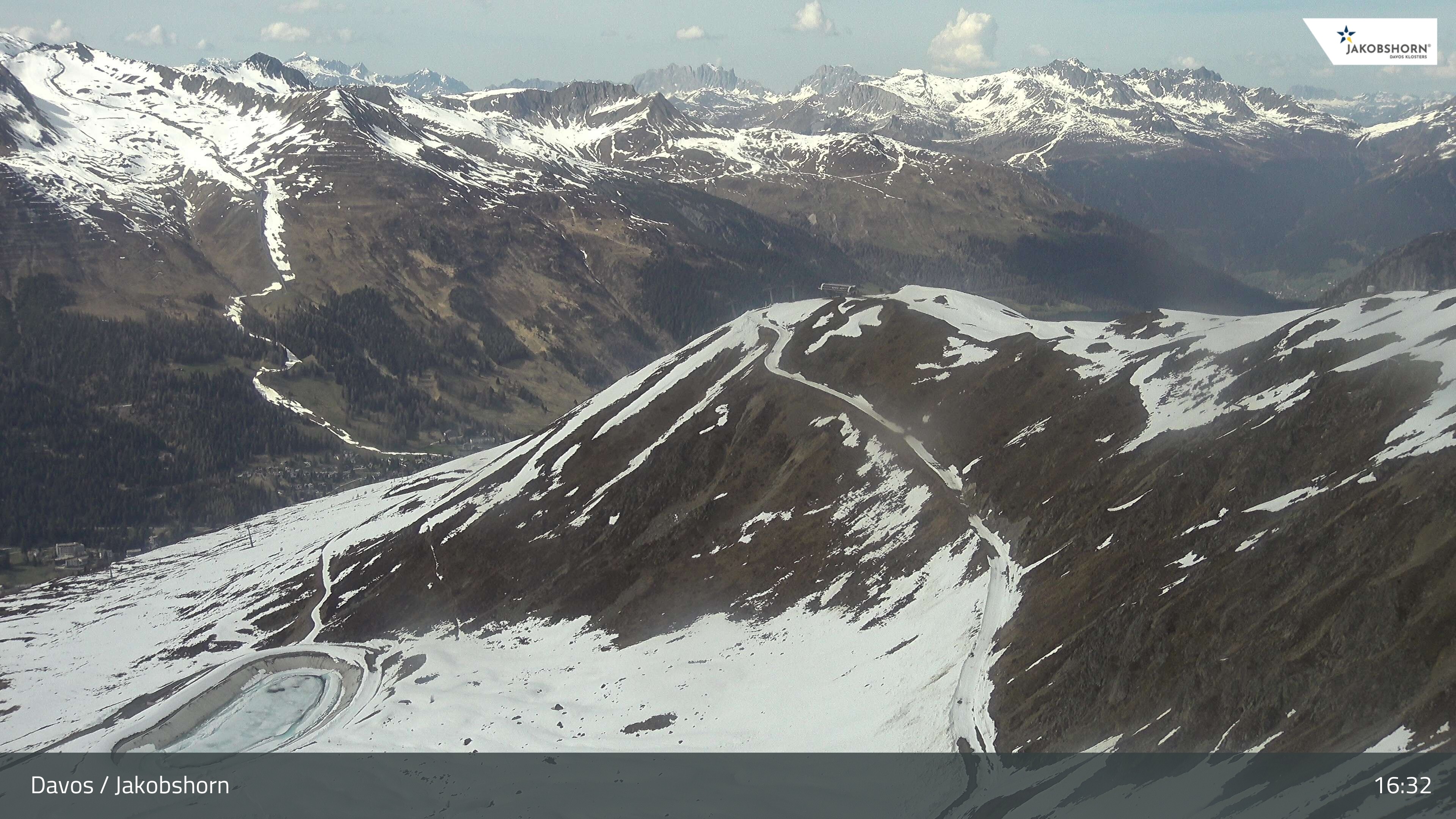 Archiv Foto Webcam Jakobshorn - Blick Richtung Brämabüel