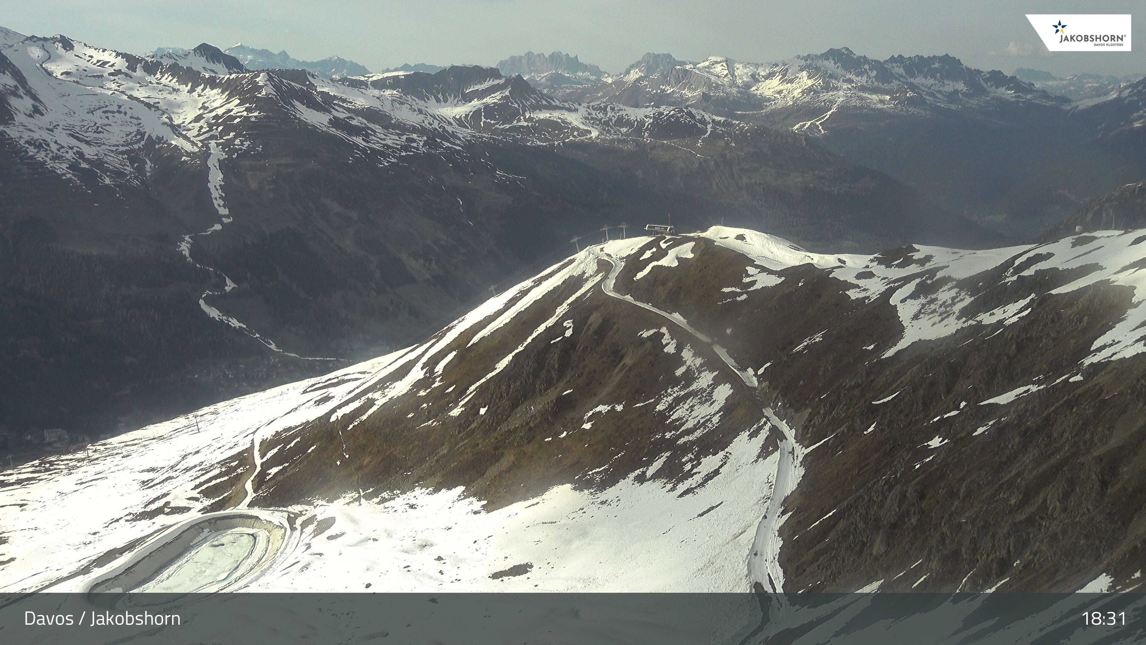 Archiv Foto Webcam Jakobshorn - Blick Richtung Brämabüel