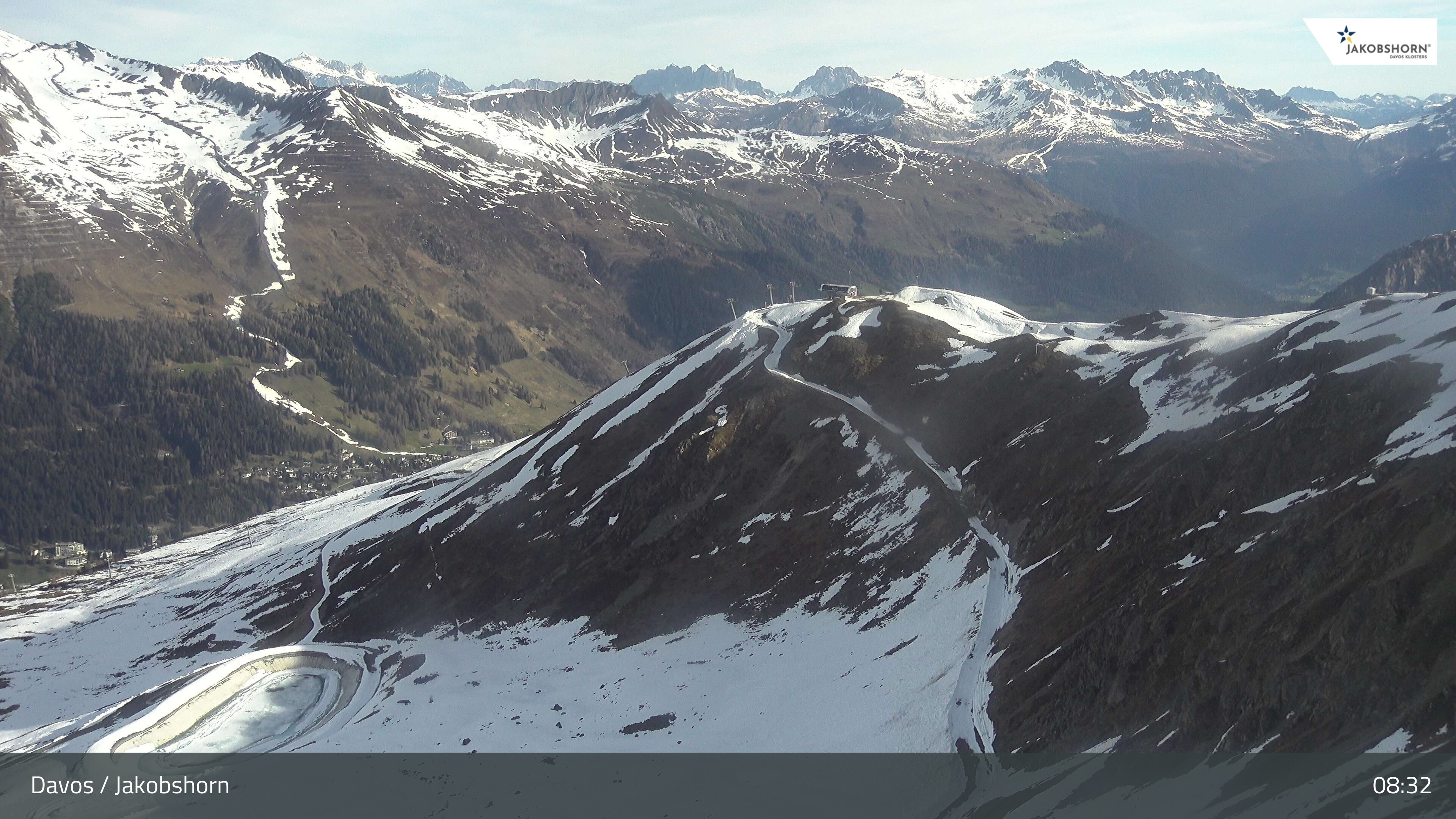 Archiv Foto Webcam Jakobshorn - Blick Richtung Brämabüel