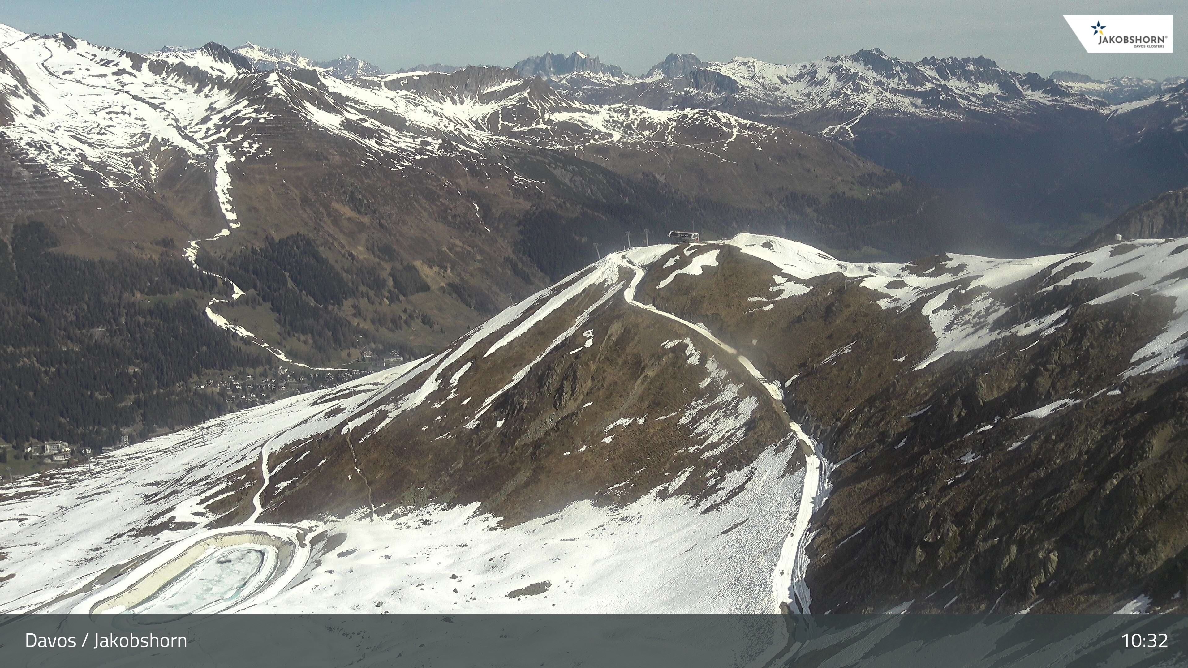 Archiv Foto Webcam Jakobshorn - Blick Richtung Brämabüel