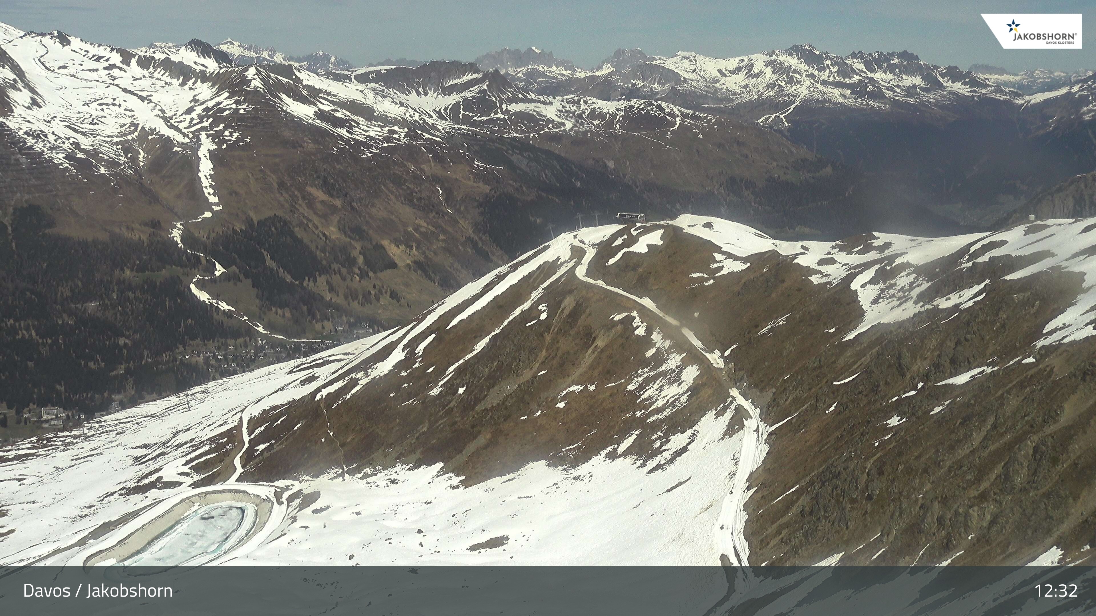 Archiv Foto Webcam Jakobshorn - Blick Richtung Brämabüel