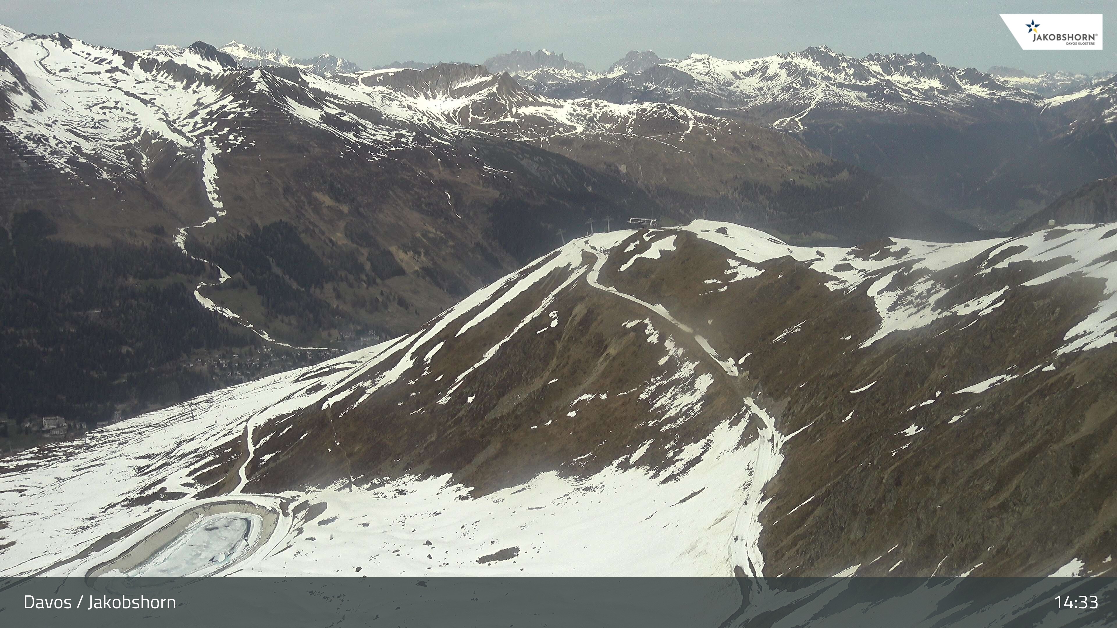 Archiv Foto Webcam Jakobshorn - Blick Richtung Brämabüel