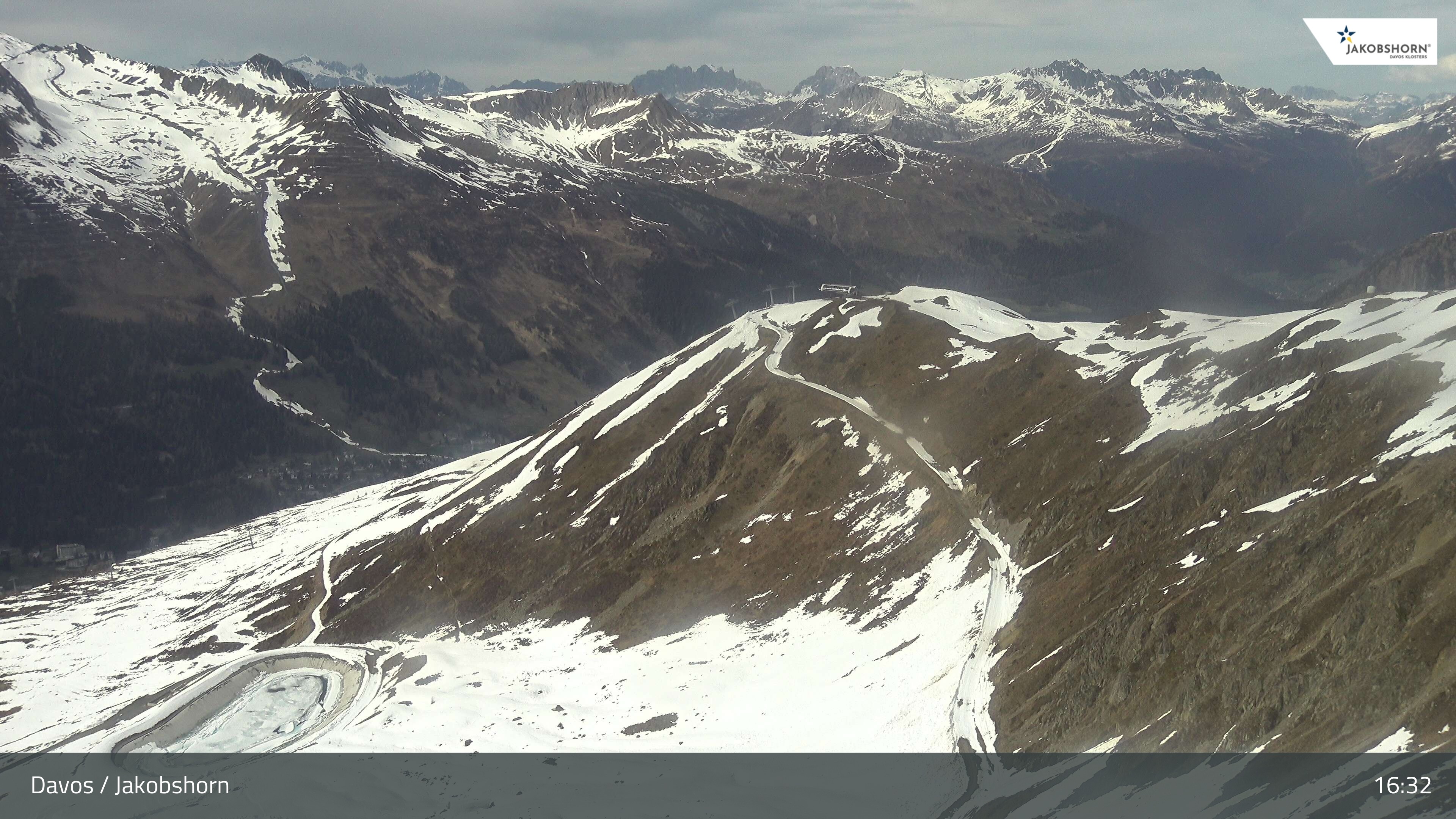 Archiv Foto Webcam Jakobshorn - Blick Richtung Brämabüel