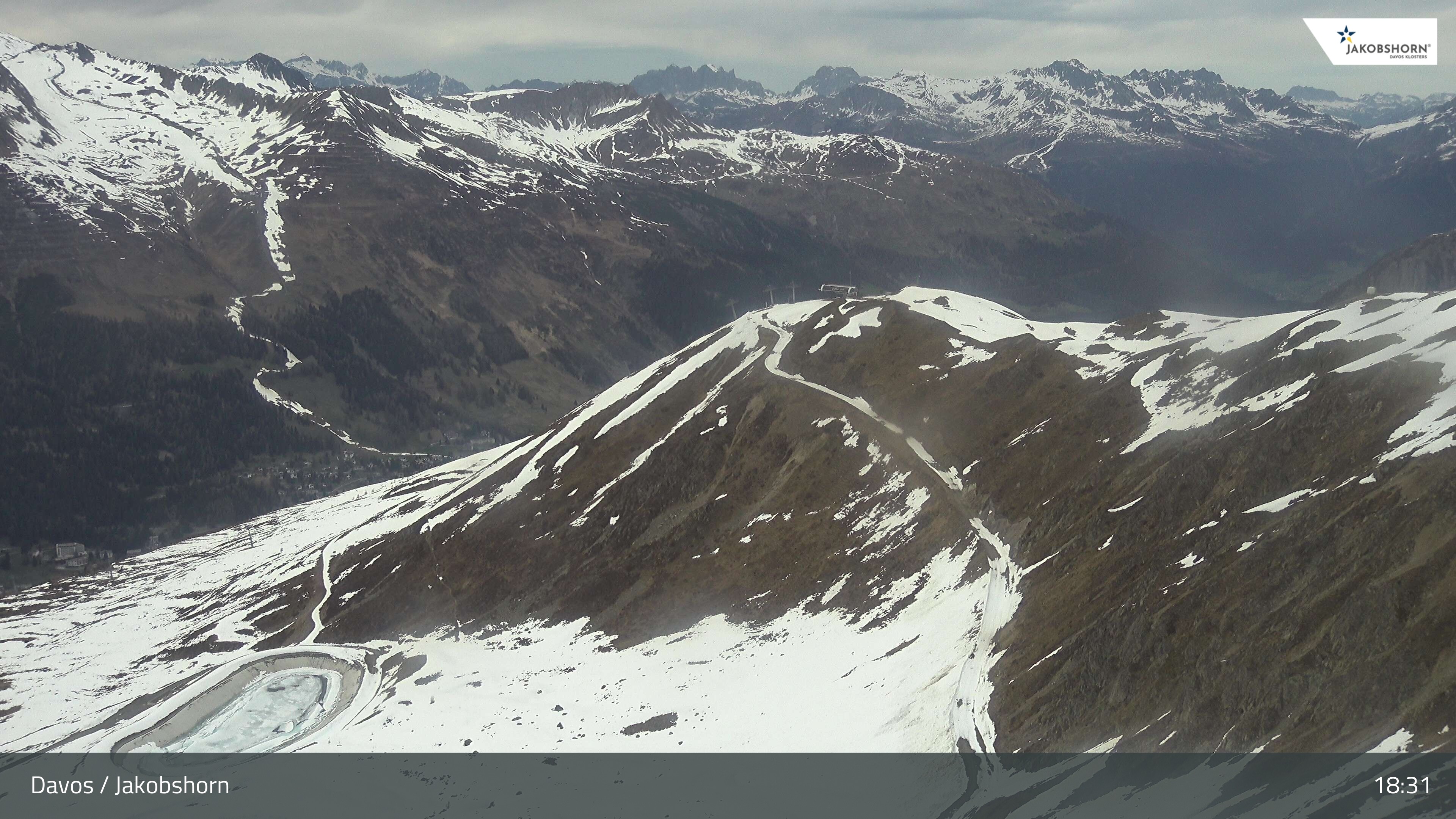 Archiv Foto Webcam Jakobshorn - Blick Richtung Brämabüel