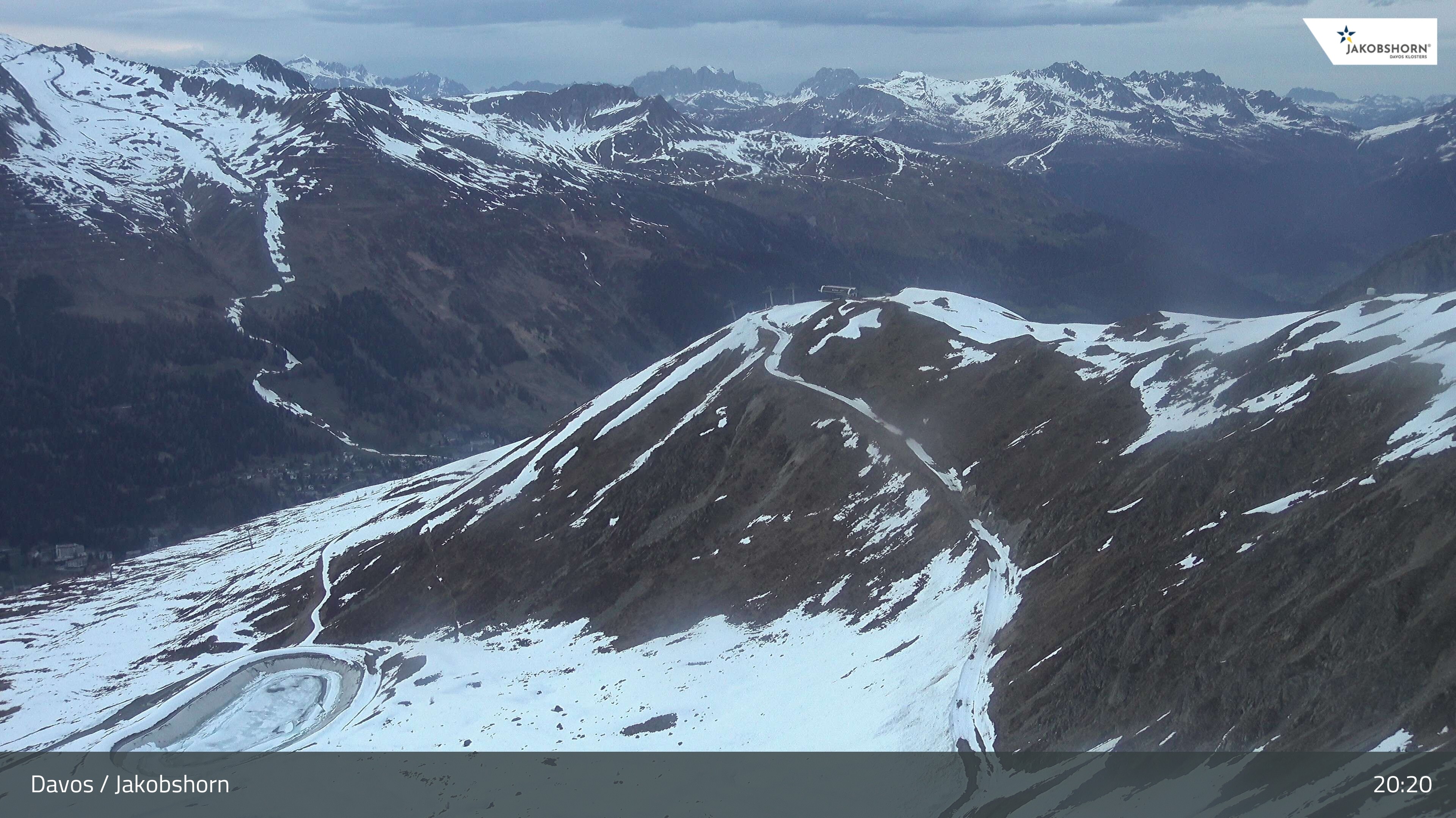 Archiv Foto Webcam Jakobshorn - Blick Richtung Brämabüel