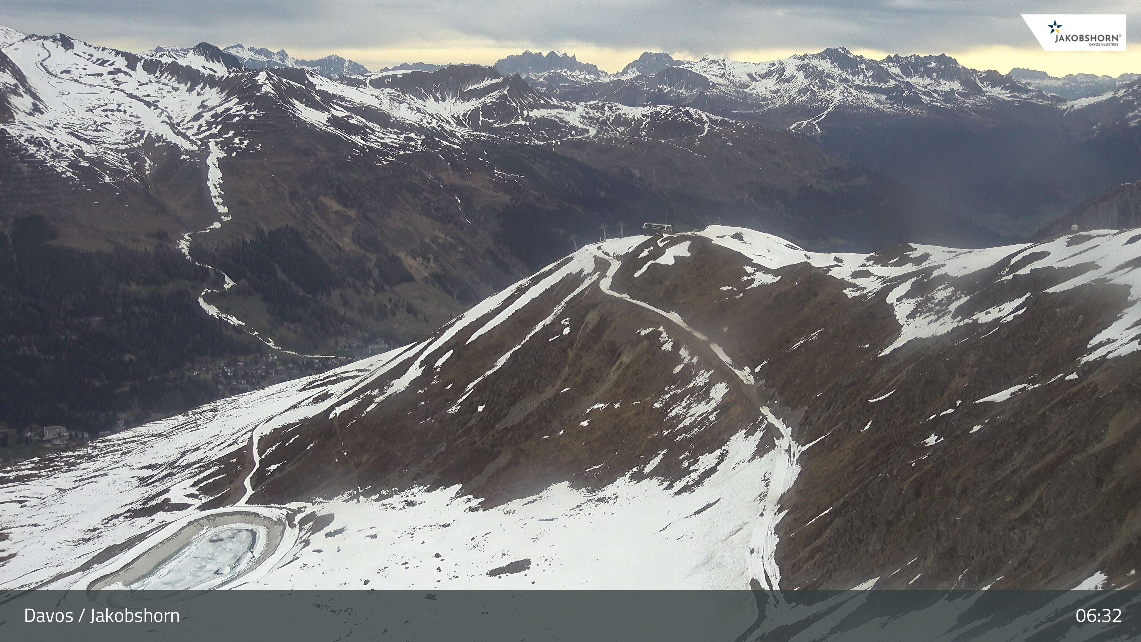 Archiv Foto Webcam Jakobshorn - Blick Richtung Brämabüel