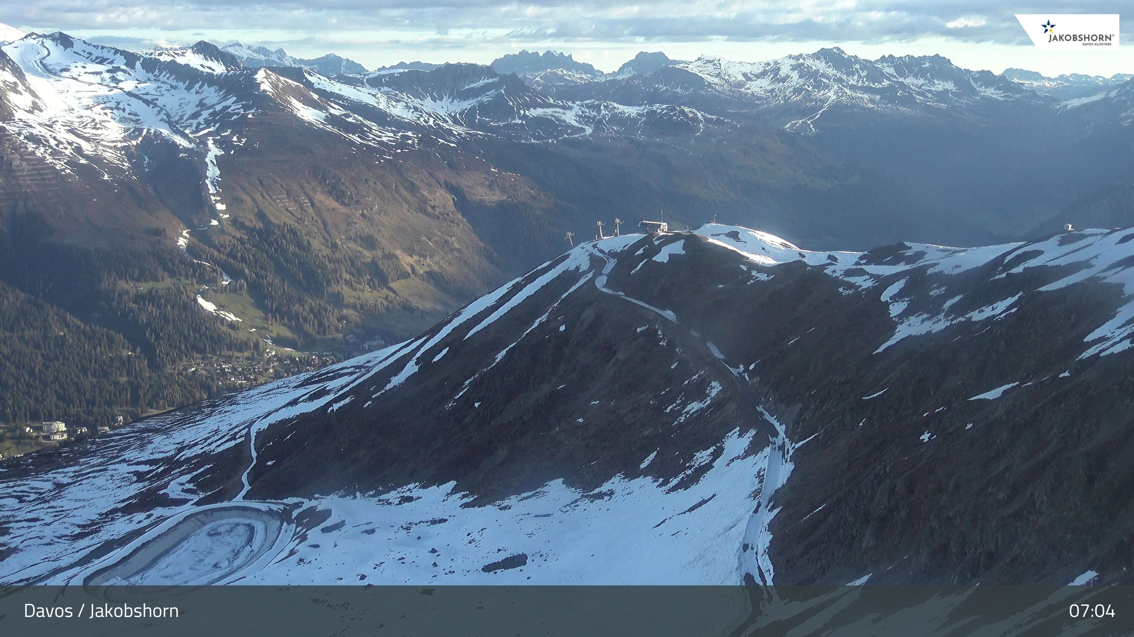 Archiv Foto Webcam Jakobshorn - Blick Richtung Brämabüel