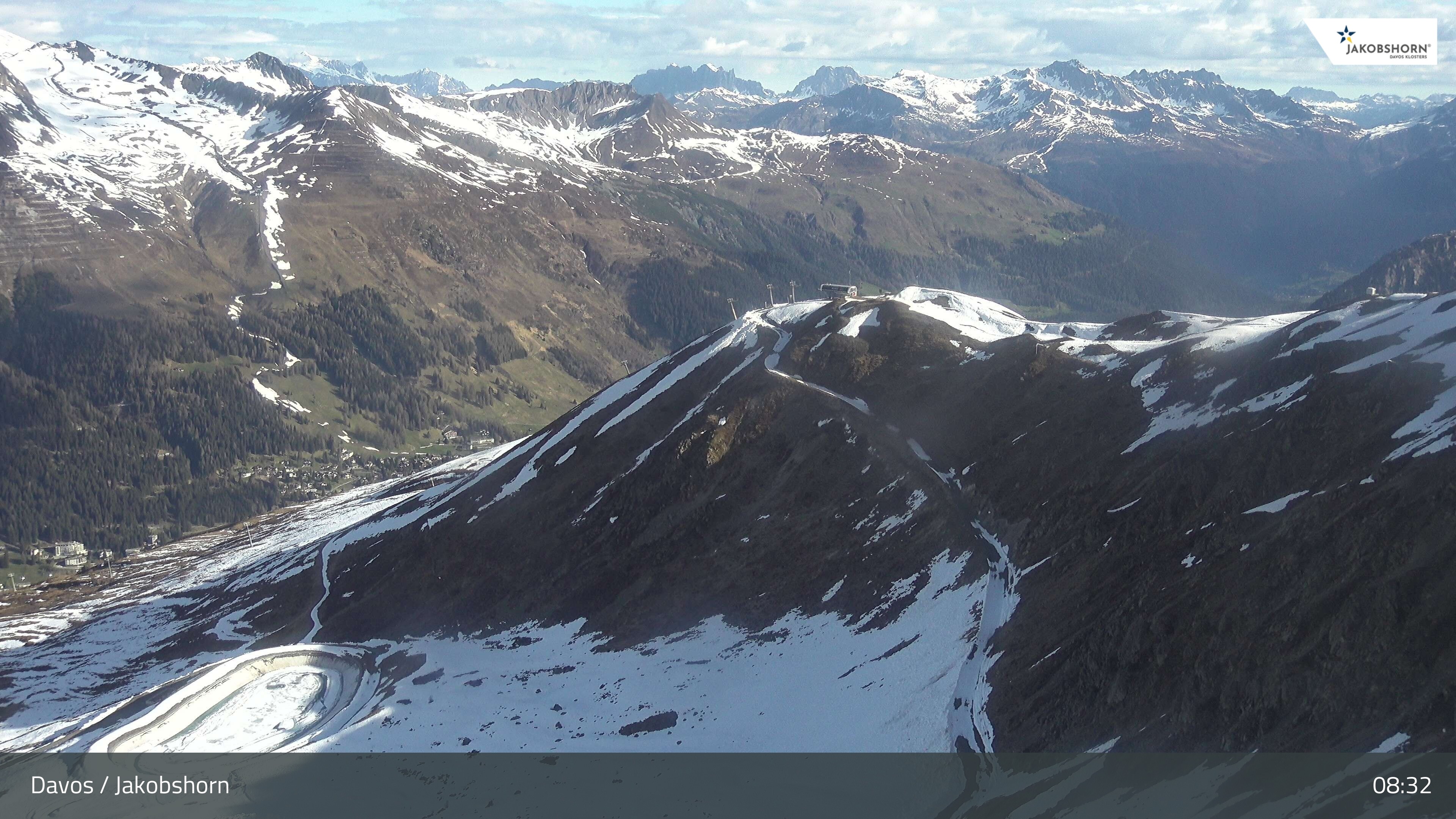 Archiv Foto Webcam Jakobshorn - Blick Richtung Brämabüel