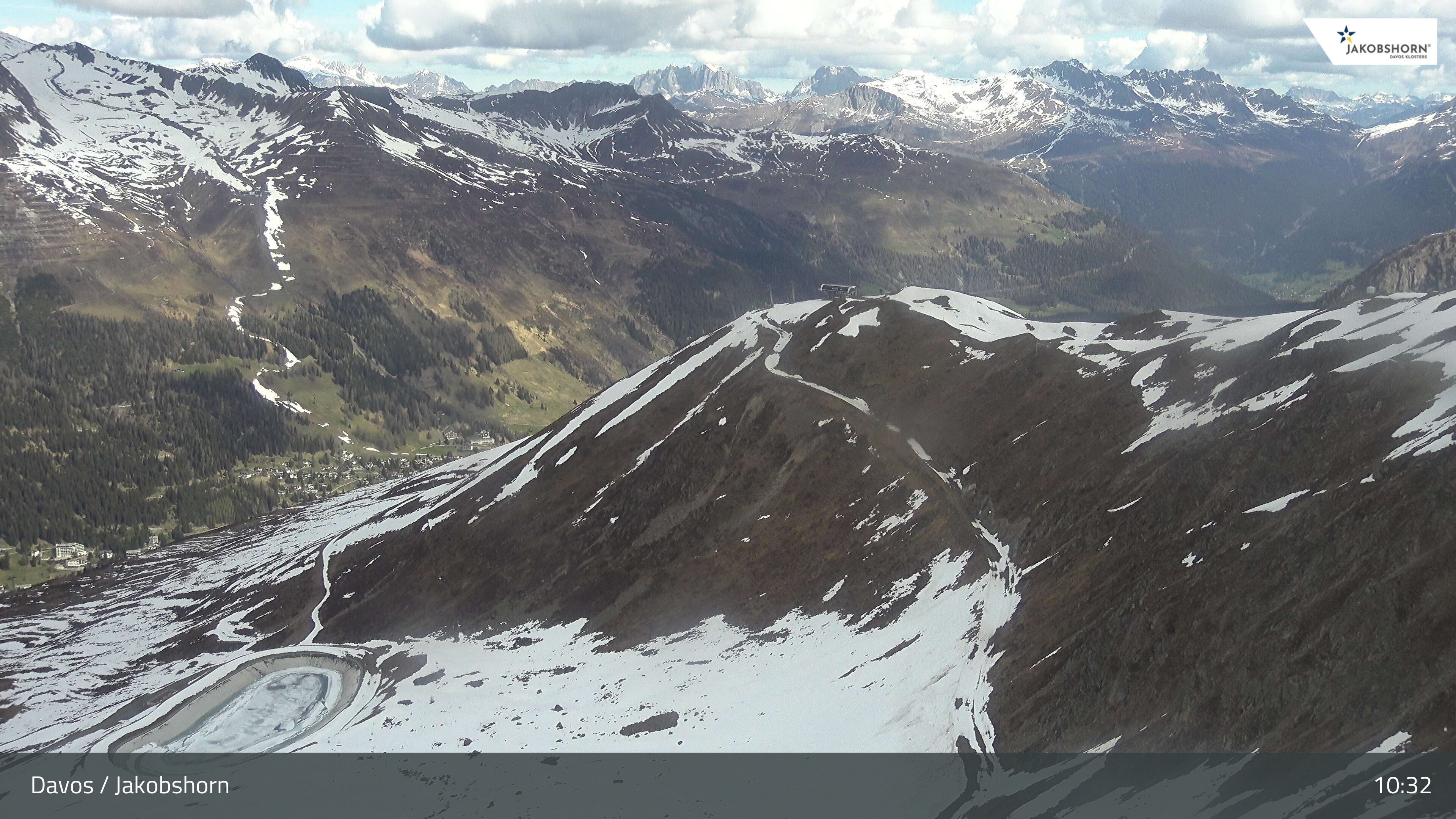 Archiv Foto Webcam Jakobshorn - Blick Richtung Brämabüel