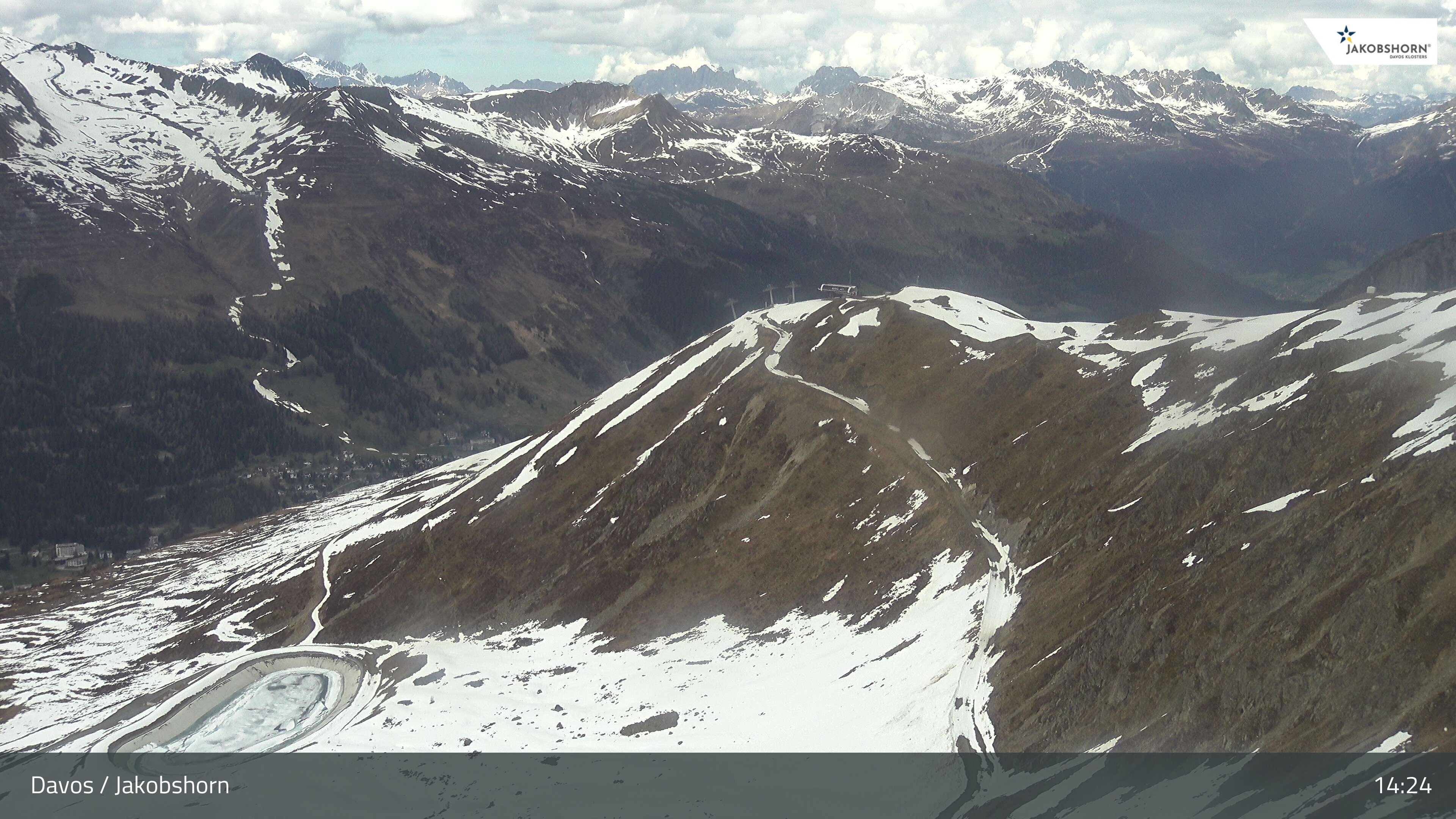 Archiv Foto Webcam Jakobshorn - Blick Richtung Brämabüel