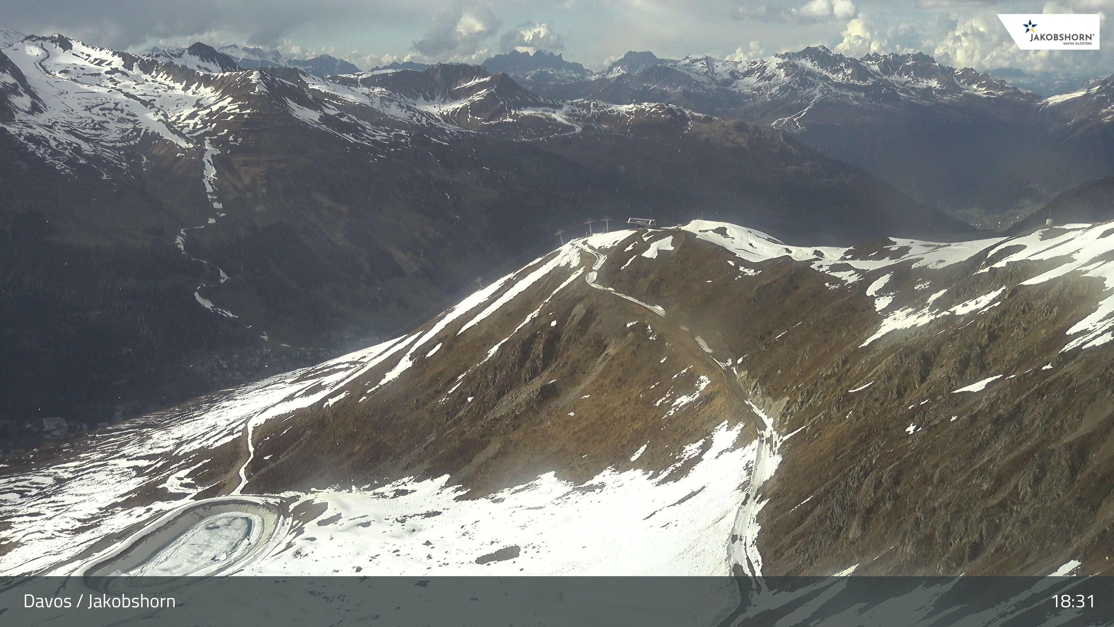 Archiv Foto Webcam Jakobshorn - Blick Richtung Brämabüel