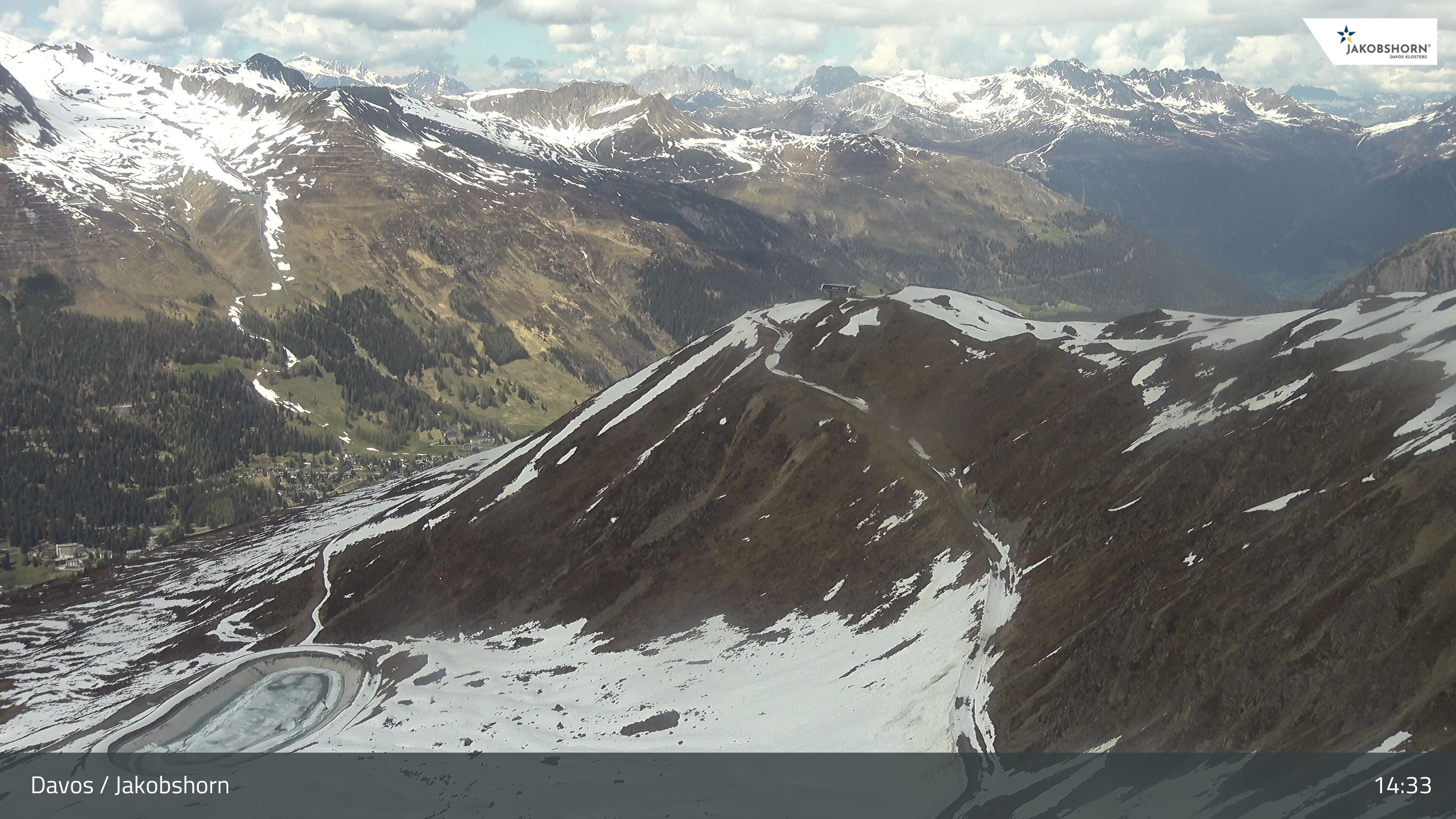 Archiv Foto Webcam Jakobshorn - Blick Richtung Brämabüel