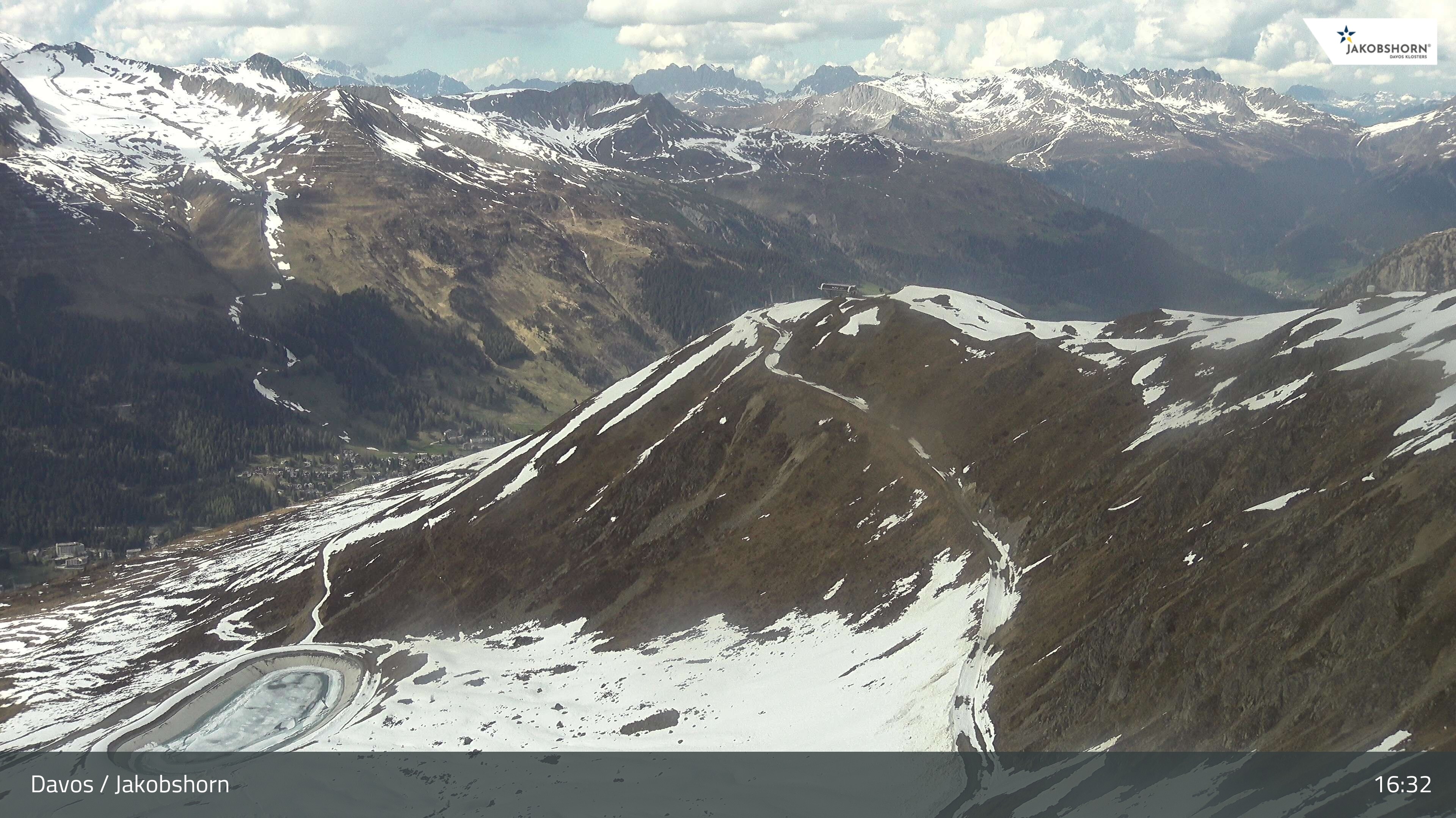 Archiv Foto Webcam Jakobshorn - Blick Richtung Brämabüel