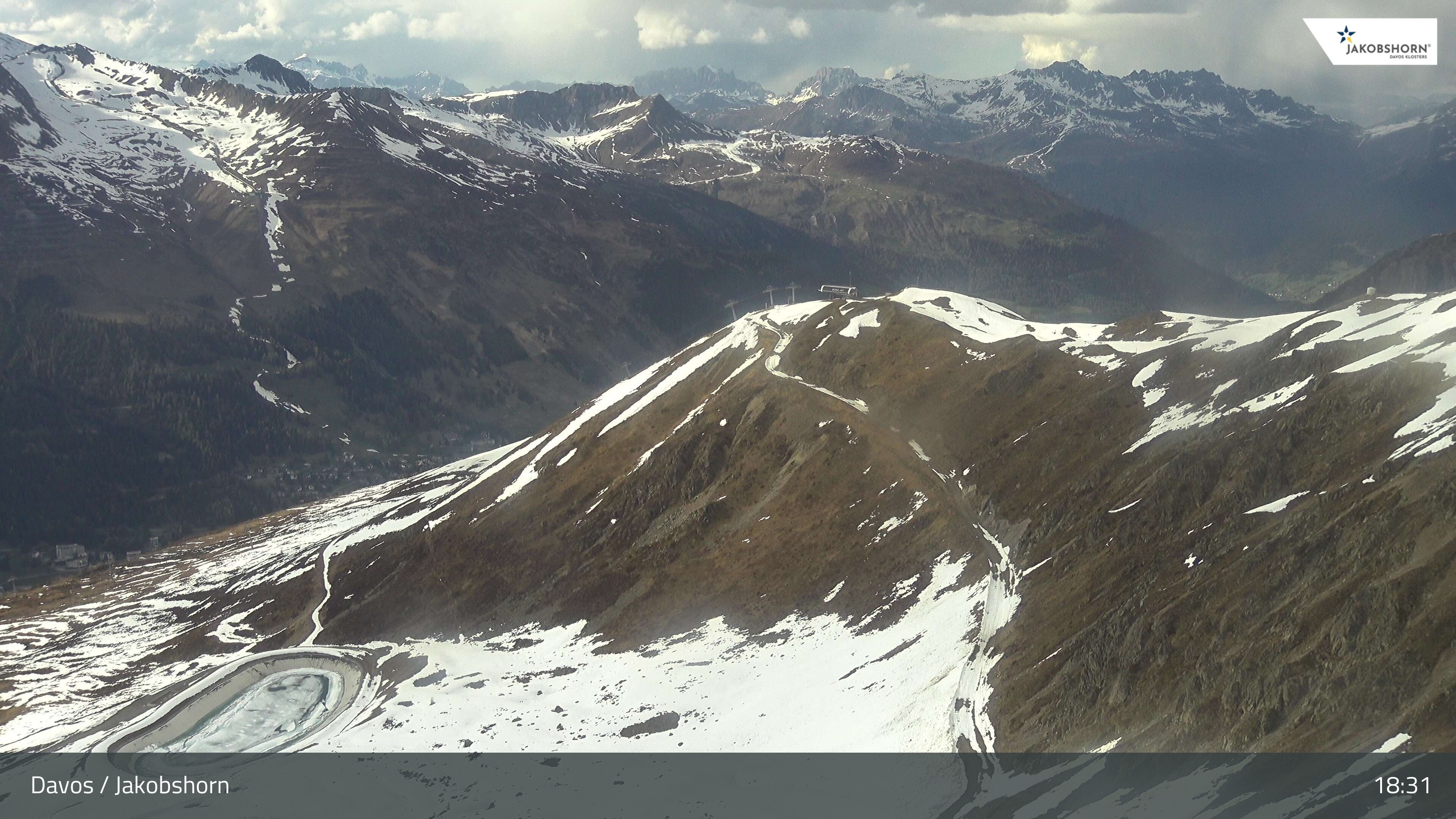Archiv Foto Webcam Jakobshorn - Blick Richtung Brämabüel