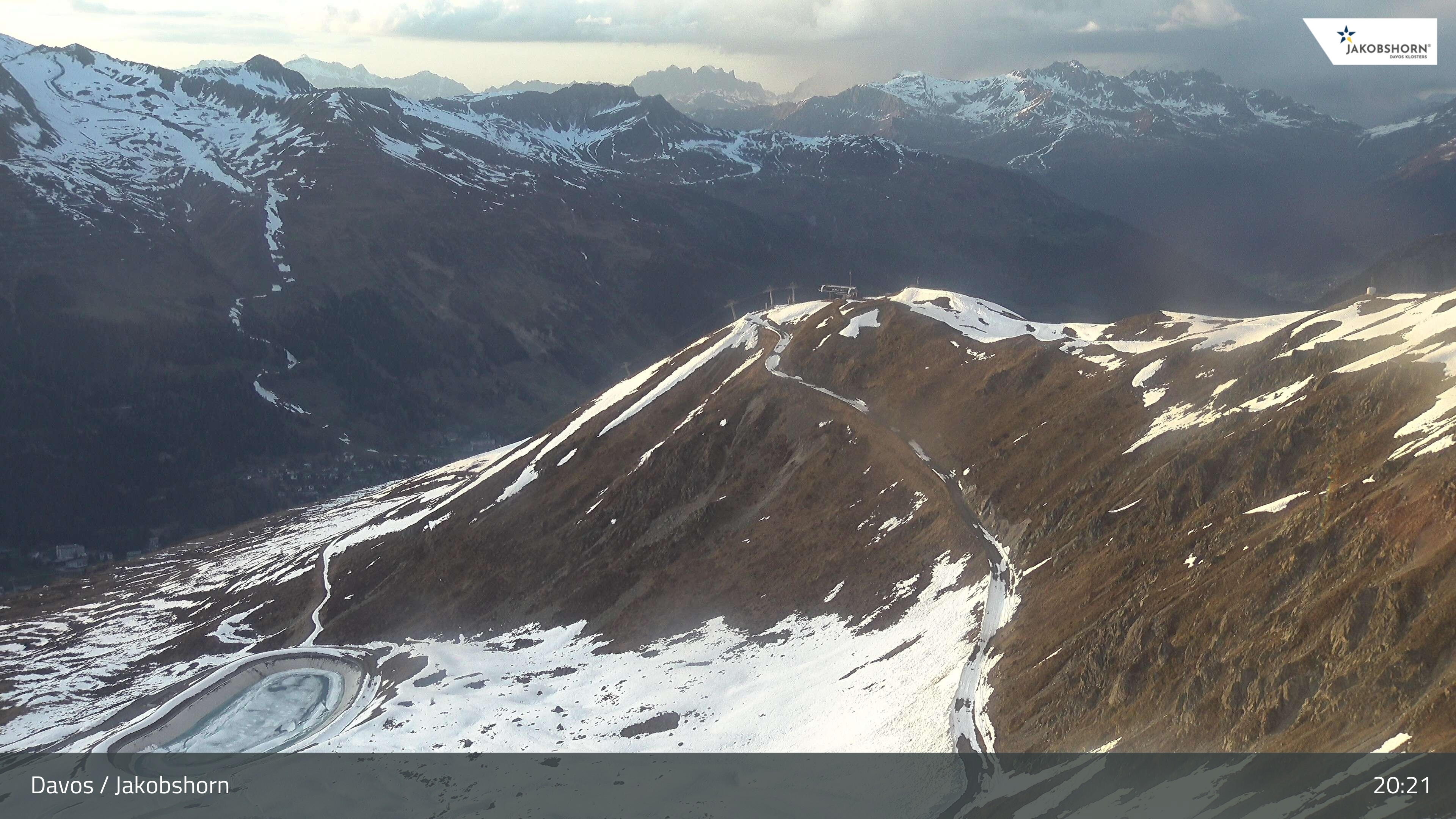 Archiv Foto Webcam Jakobshorn - Blick Richtung Brämabüel