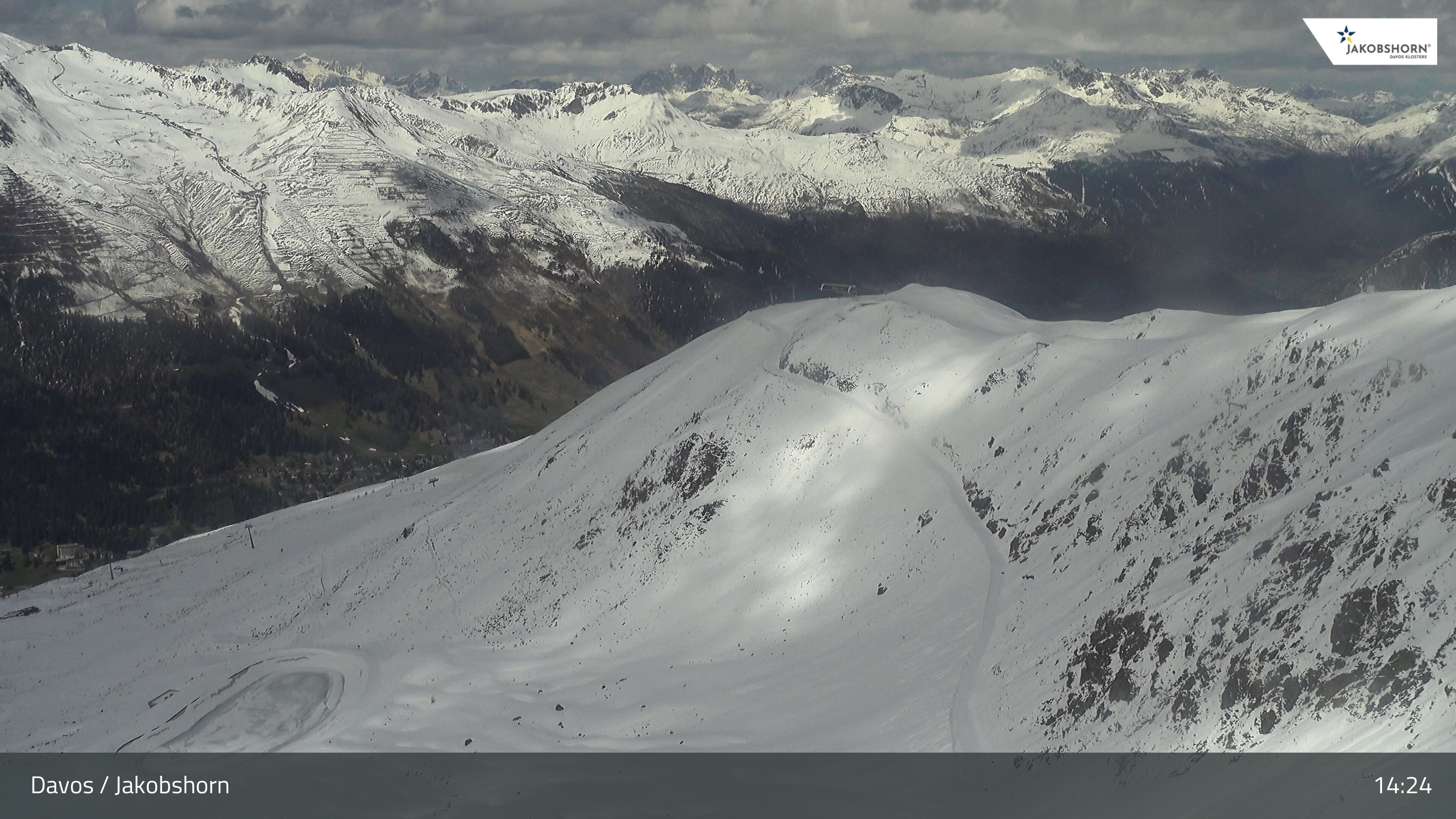 Archiv Foto Webcam Jakobshorn - Blick Richtung Brämabüel