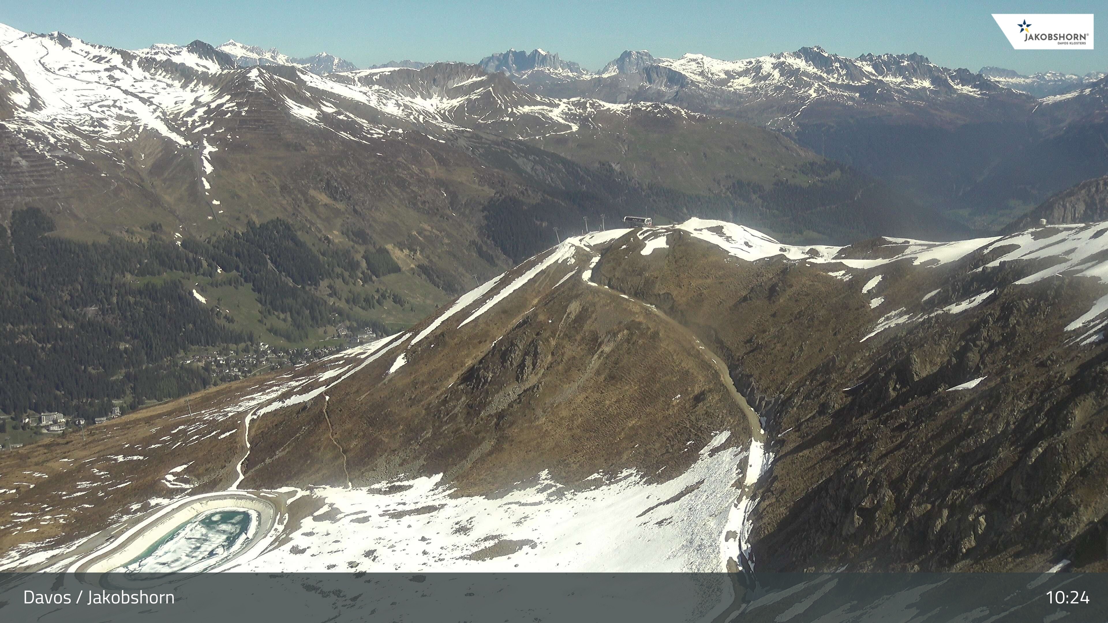 Archiv Foto Webcam Jakobshorn - Blick Richtung Brämabüel