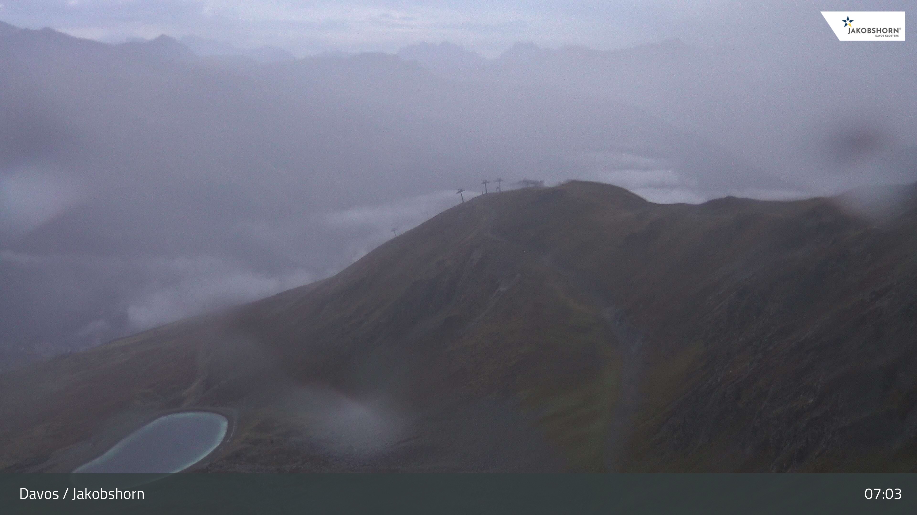 Archiv Foto Webcam Jakobshorn - Blick Richtung Brämabüel
